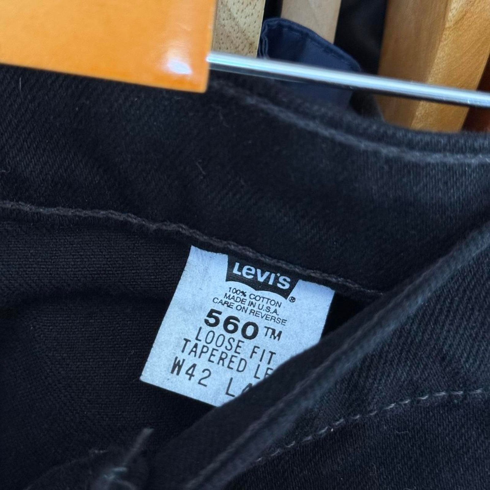 Levi's Vintage 1998 Levi's 560 NEW With Tags Black Denim Jeans Size US 42 / EU 58 - 8 Thumbnail
