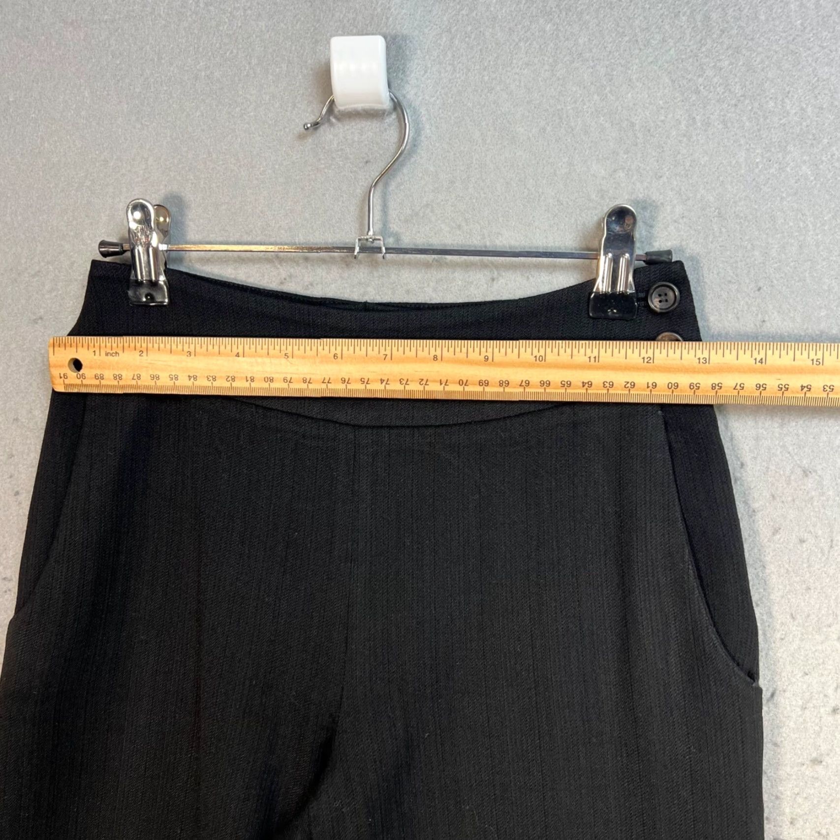 Escada VINTAGE ESCADA Pants Wide-Leg Wool Blend Adult Women 32 Black Wool Dress Pants 30 In Inseam Womens Size 24" / US 00 / IT 34 - 5 Thumbnail