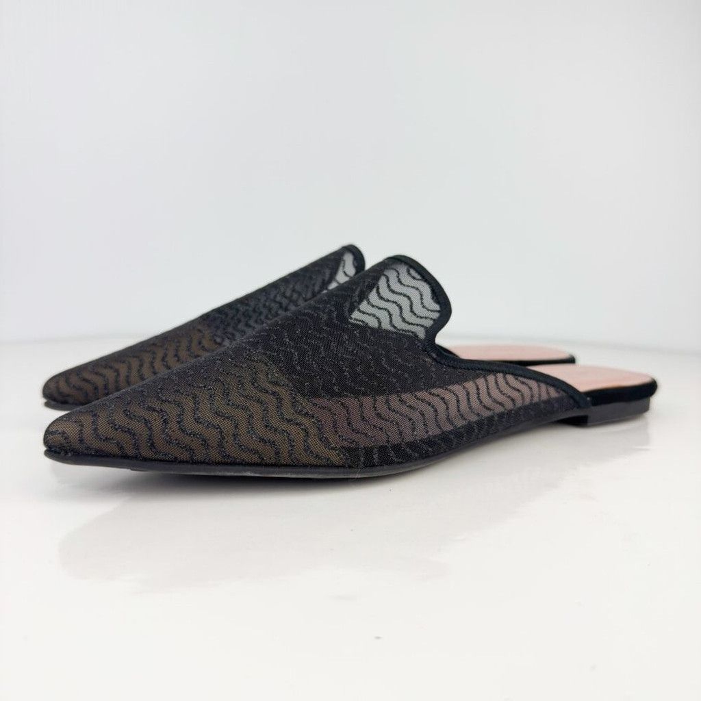 PRETTY BALLERINAS Mesh Glitters Ballet Flat Black Nude 39