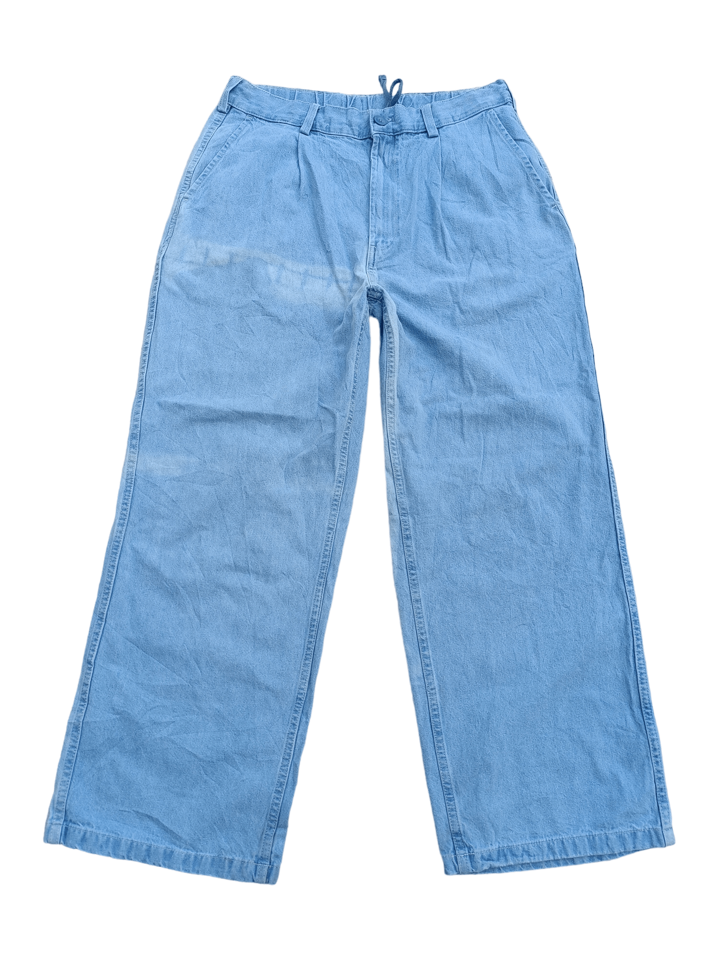 Japanese Brand Vintage Japanese Gu Baggy Style Flare Jeans 30x30 Size US 32 / EU 48 - 1 Preview