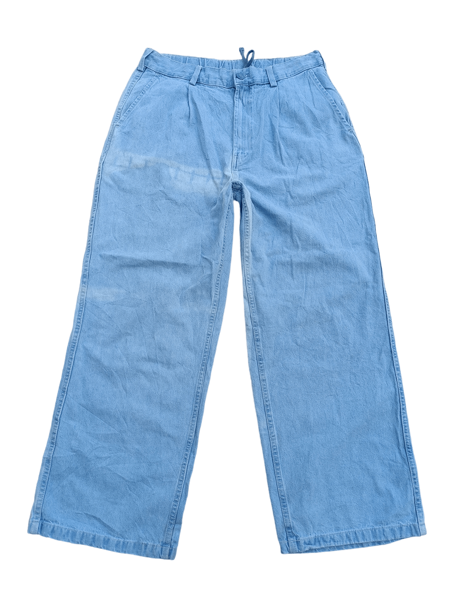 image of Vintage Japanese Gu Baggy Style Flare Jeans 30X30 in Blue, Men's (Size 32)
