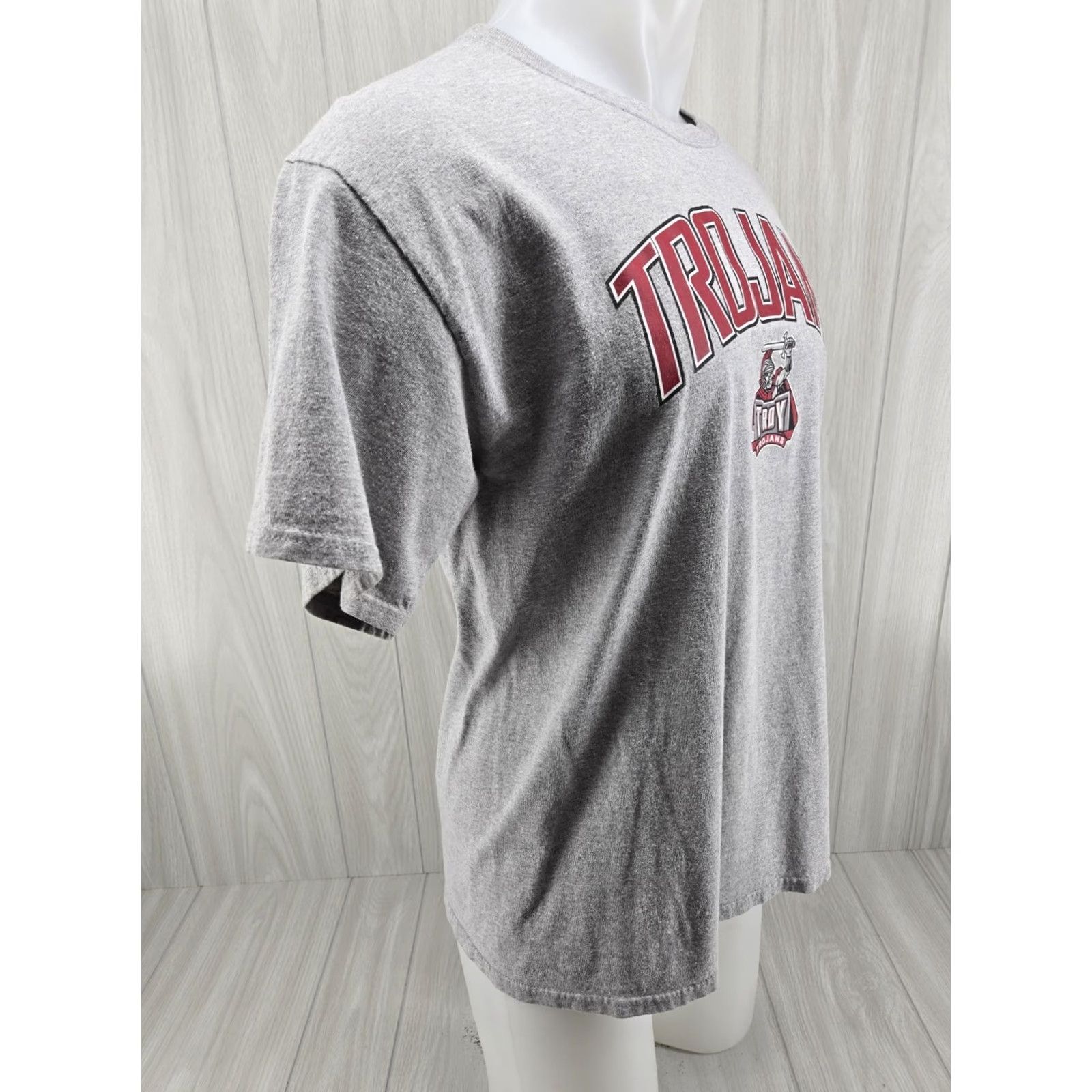 Russell Athletic VINTAGE Russell Athletic Troy Trojans Adult Large Shirt Gray Sports logo Crew Neck Short Sleeve Men Mens Size US L / EU 52-54 / 3 - 6 Thumbnail