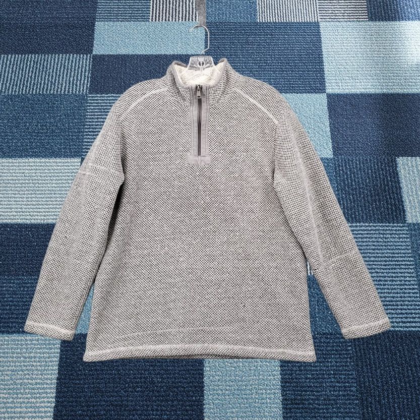 Orvis Orvis Sweater Mens M Medium Gray Sherpa Lined 1/4 Zip Pullover Mock Neck Knit Shirt Size US M / EU 48-50 / 2 - 1 Thumbnail