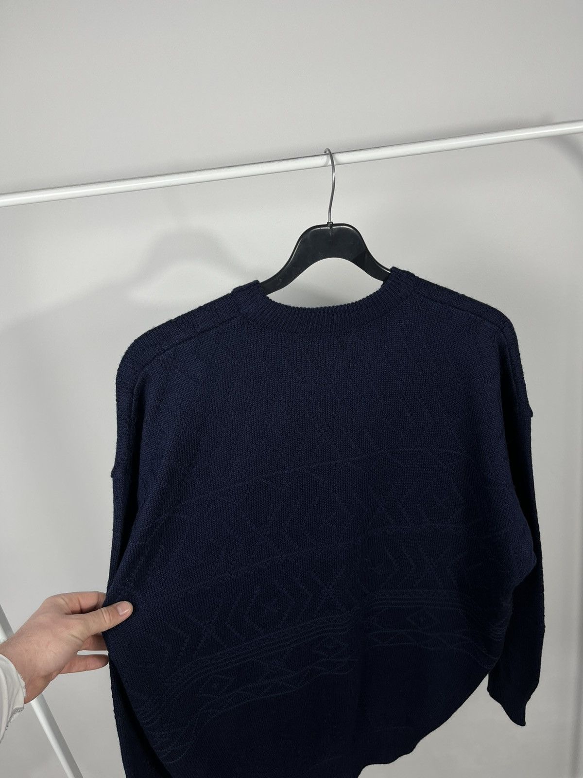 Other Vintage Navy Knit Sweater Hunting Embroidery Dog Man Size US M / EU 48-50 / 2 - 12 Thumbnail