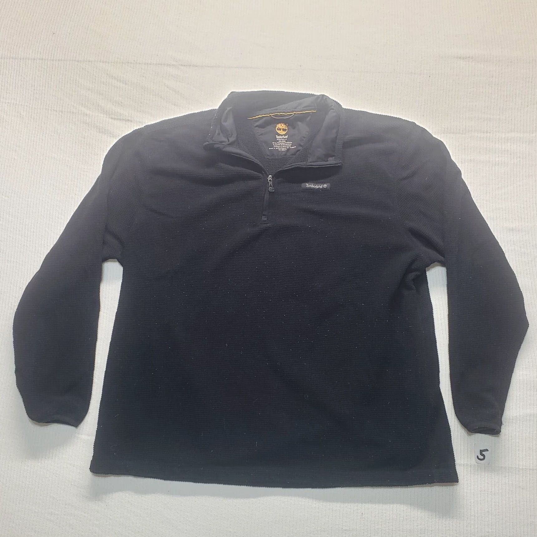 Timberland Timberland Sweater Solid Black 1/4 Zip Long Sleeve Logo Pockets 3XL Mens Pullover Size US XXL / EU 58 / 5 - 2 Thumbnail