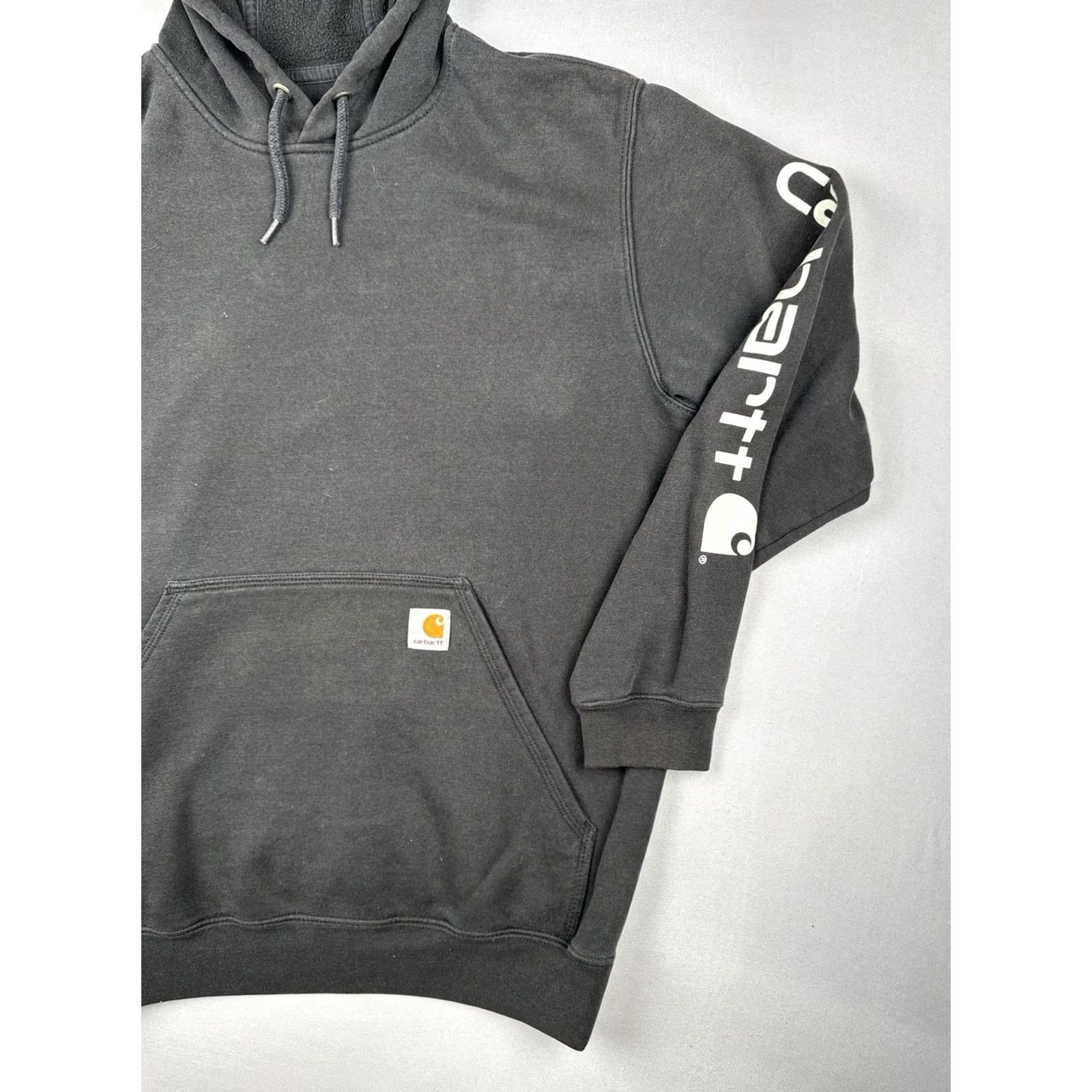Carhartt Carhartt Hoodie Mens Large Loose Fit Faded Black Workwear Sleeve Logo Size US M / EU 48-50 / 2 - 3 Thumbnail