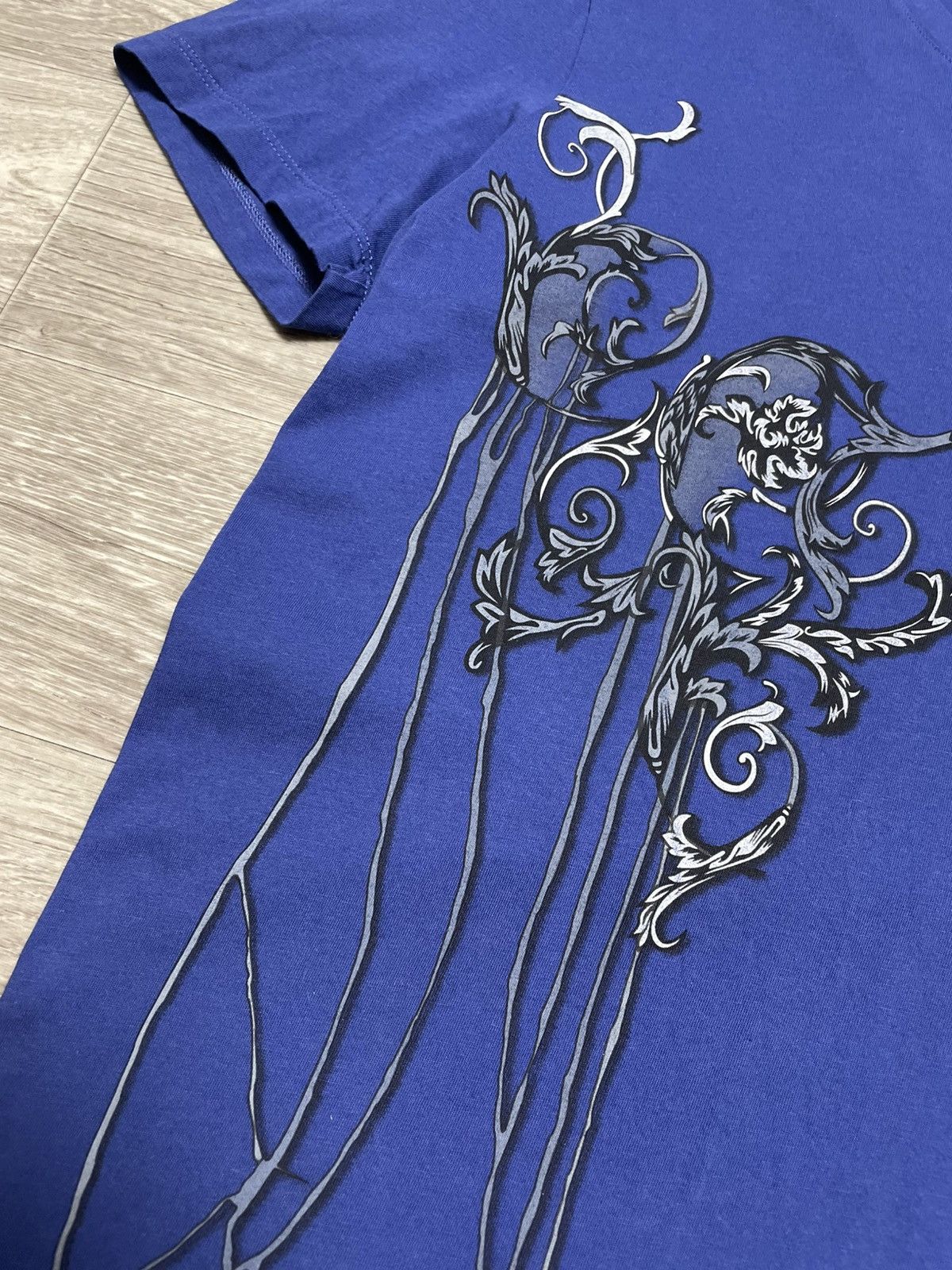 Versace Versace Collection Baroque Graphic Print Blue T-Shirt Size US XXL / EU 58 / 5 - 6 Thumbnail
