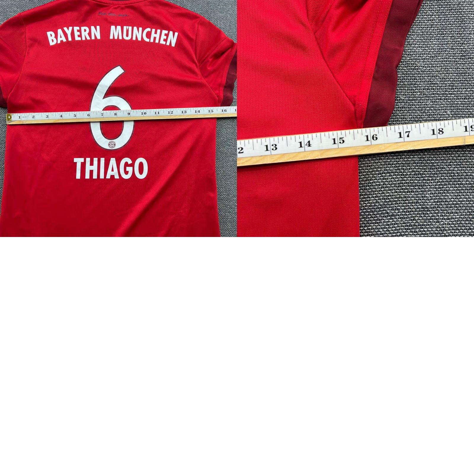 Adidas adidas Bayern Munich 2015 2016 Thiago #6 Home Womens Football Jersey S Red Adidas Shirt Womens Small JSY Football Jersey S Red Womens Size S / US 4 / IT 40 - 9 Thumbnail