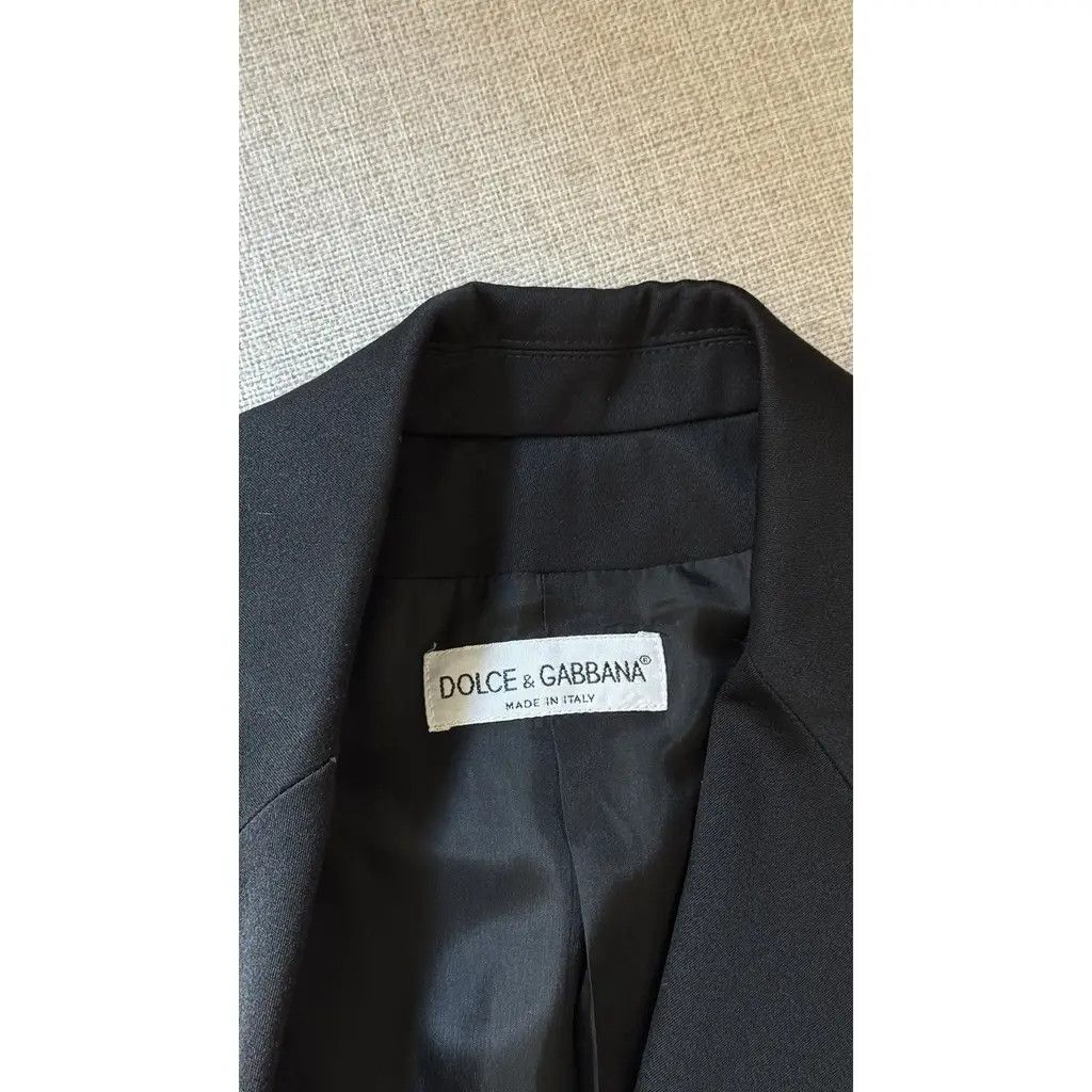 Dolce & Gabbana Dolce & Gabbana Black Wool Tailored Blazer Size IT 40 / S Size S / US 4 / IT 40 - 4 Thumbnail