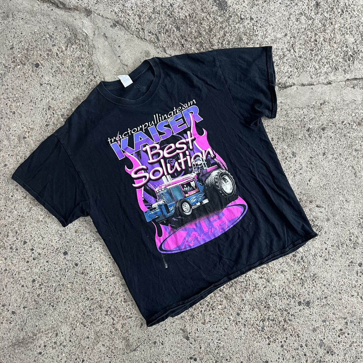 NASCAR × Vintage Crazy Vintage Essential Y2K Tractor Pulling Racing Tee Shirt Size US M / EU 48-50 / 2 - 2 Thumbnail