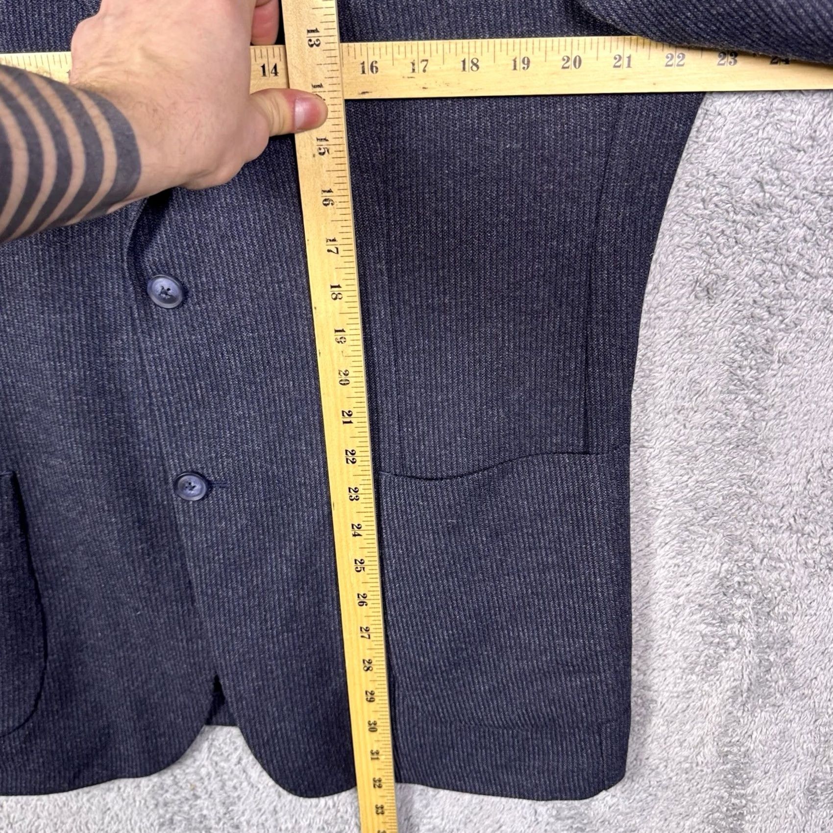 Vintage 34 Heritage Sport Coat Blazer Jacket Mens US 44 EU 54 Wool Knit Unstructured Size 44R - 7 Thumbnail
