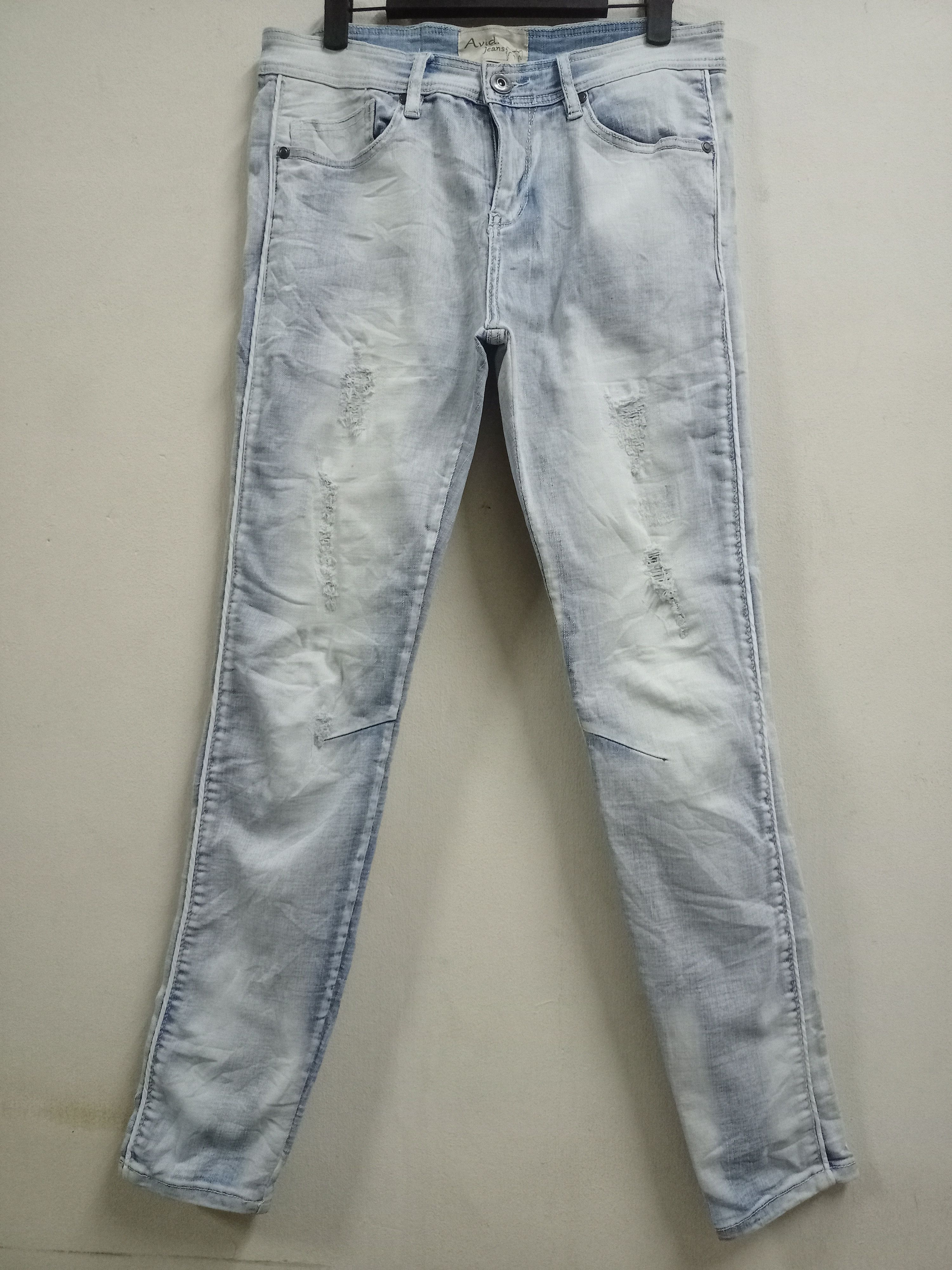 Japanese Brand Vintage Japanese Brand Acid Wash Style Distressed Jeans Size US 31 - 1 Thumbnail