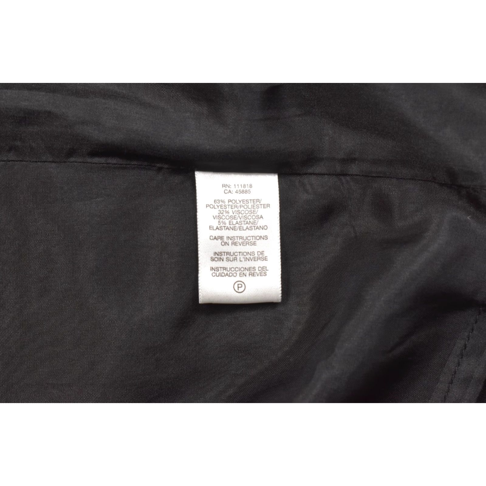 Michael Kors Michael Kors Black Sheath Dress Women's Size 12 Short Sleeve Pleated Surplice V-Neck Knee Length Zip Size 34" / US 12 / IT 48 - 5 Thumbnail