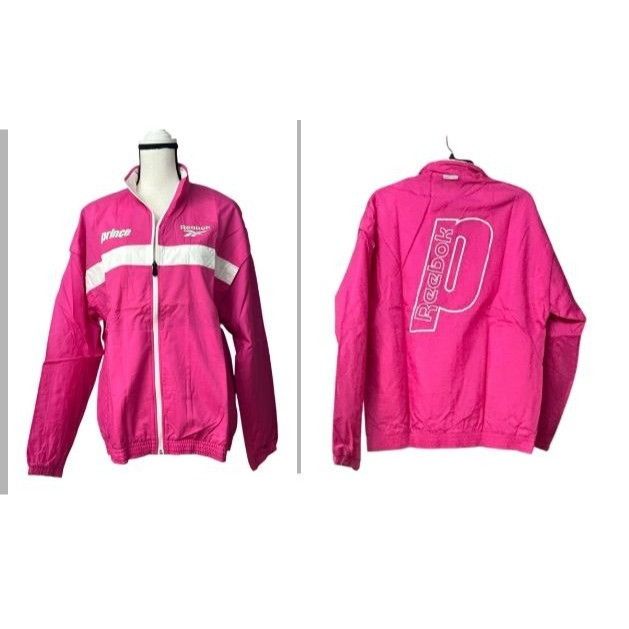 Reebok $100.00 Reebok Unisex Prince Jacket In Rose Rage, Sz. M Size M / US 6-8 / IT 42-44 - 1 Thumbnail