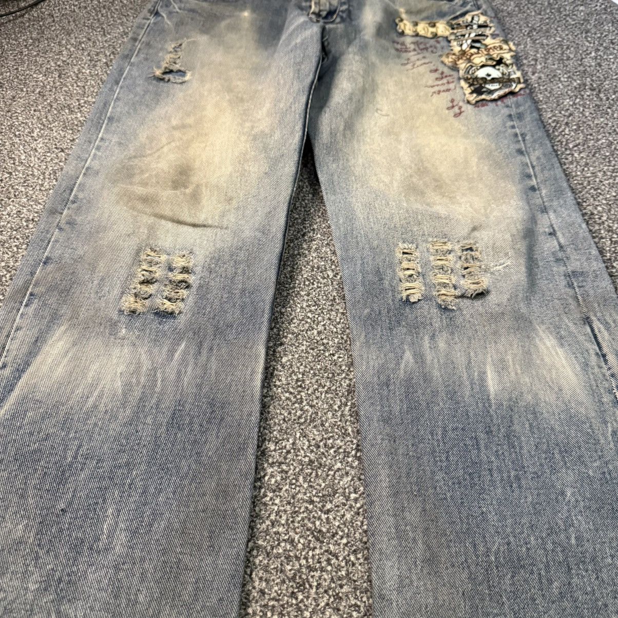 Affliction 🔥 Archival Urban Tribe Distressed Thrashed Punk Jeans Size US 30 / EU 46 - 5 Thumbnail