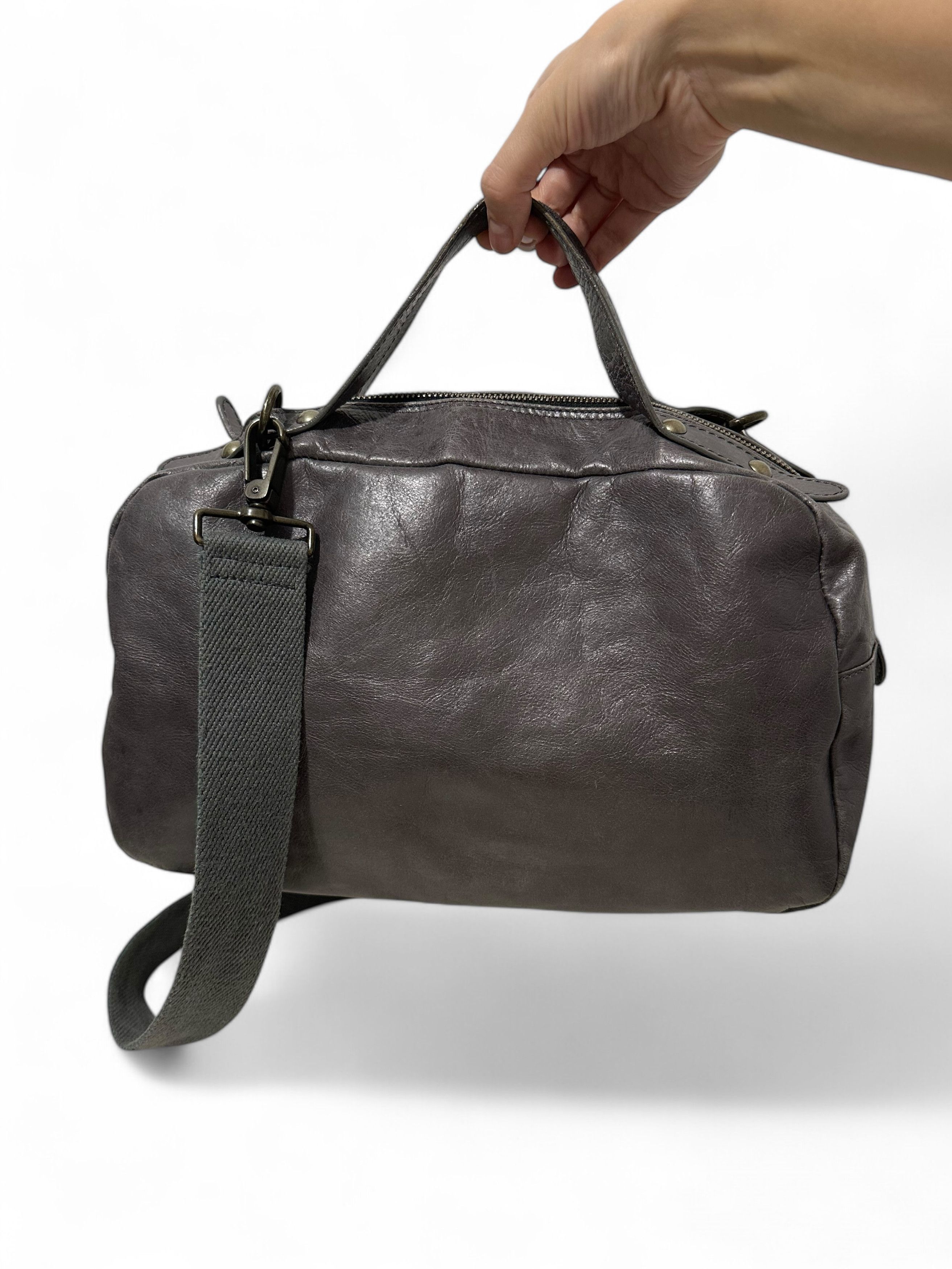 Leather Mid Size Gray Leather Cross Body Avant Garde Bag Size ONE SIZE - 6 Thumbnail