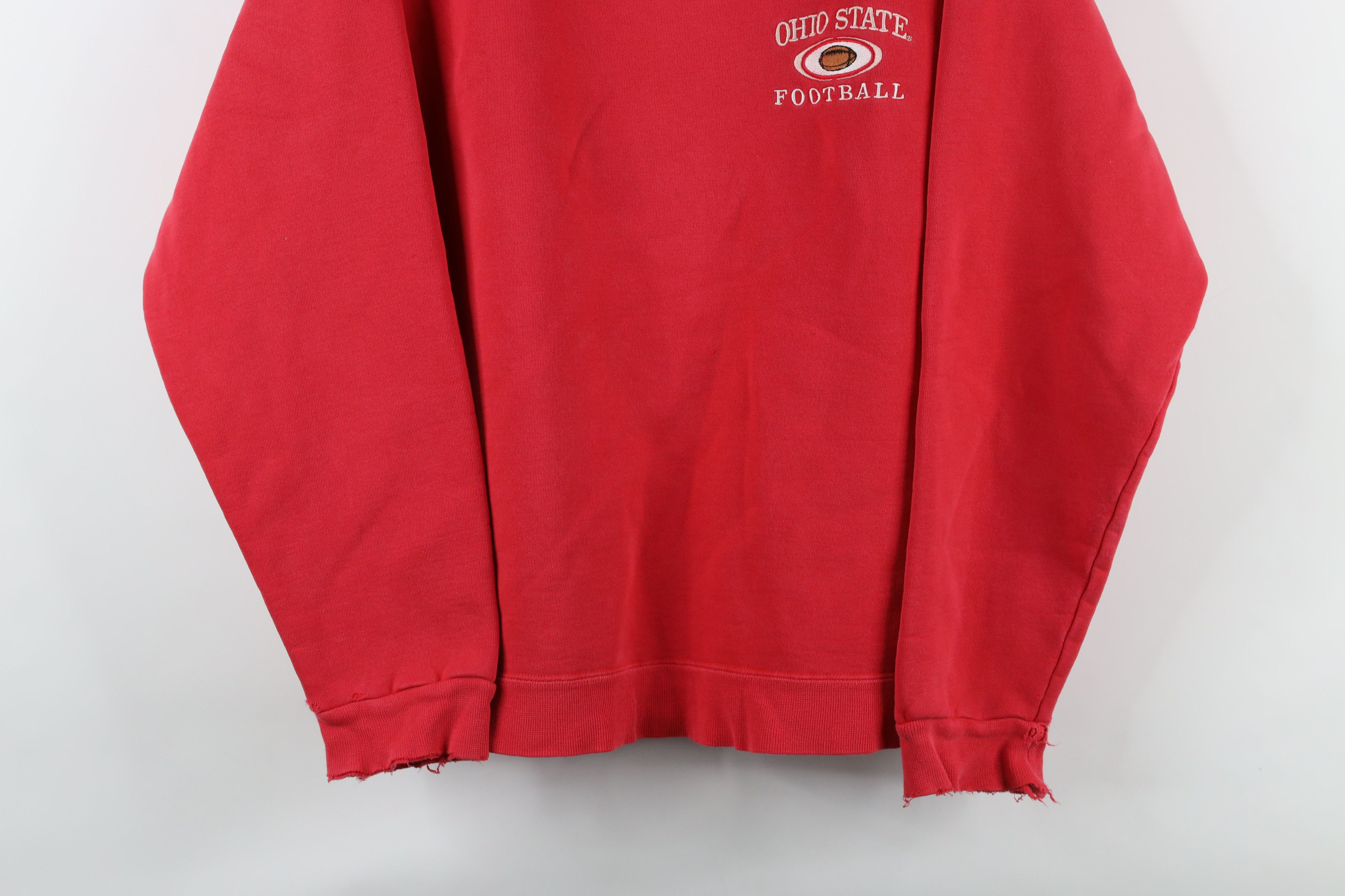 Vintage Vintage 90s Ohio State University Football Sweatshirt Red Size US L / EU 52-54 / 3 - 3 Thumbnail