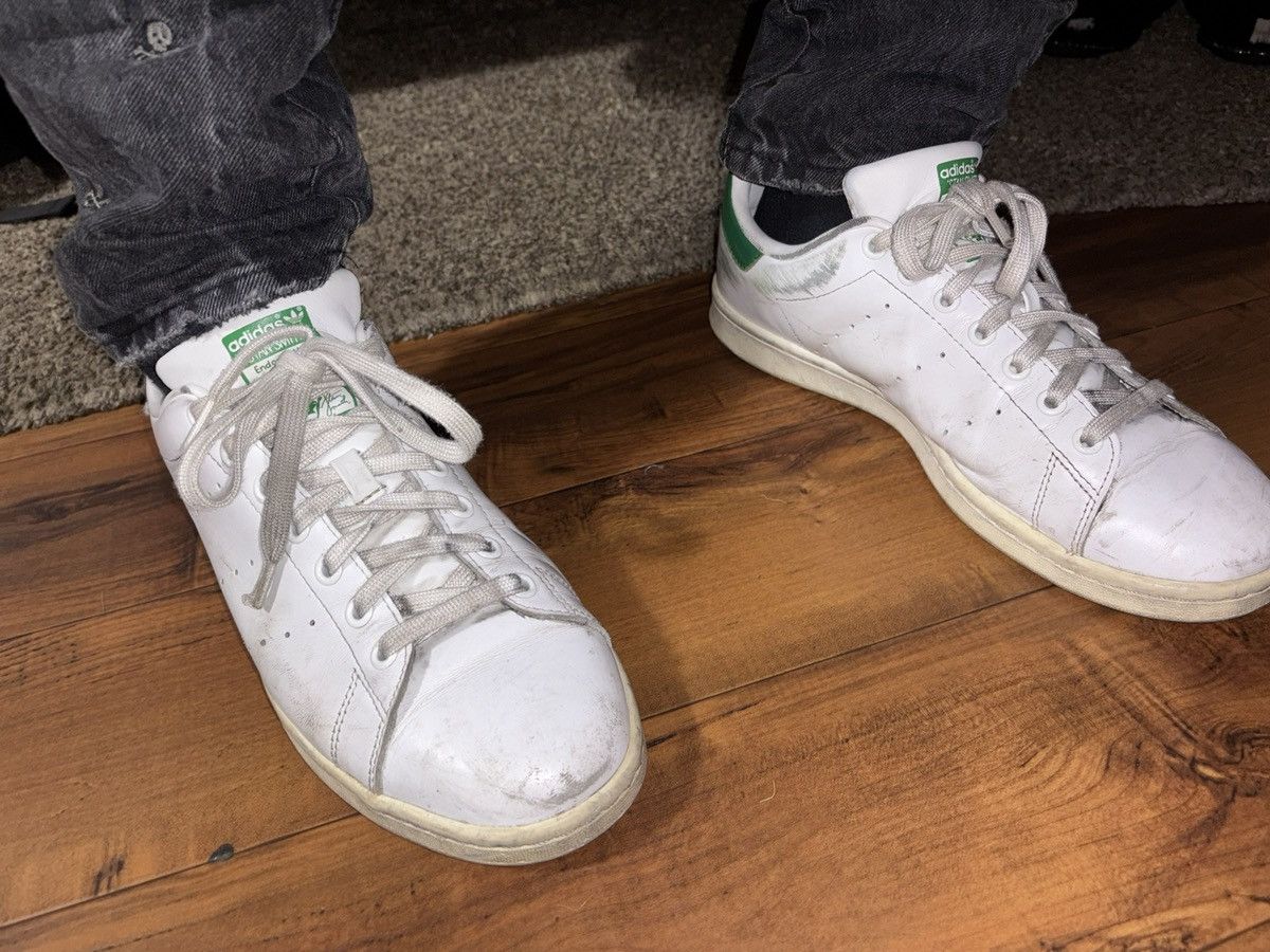 Adidas Adidas White Stan Smiths Leather Men’s Shoes Size 10.5 Used Size US 10.5 / EU 43-44 - 6 Thumbnail