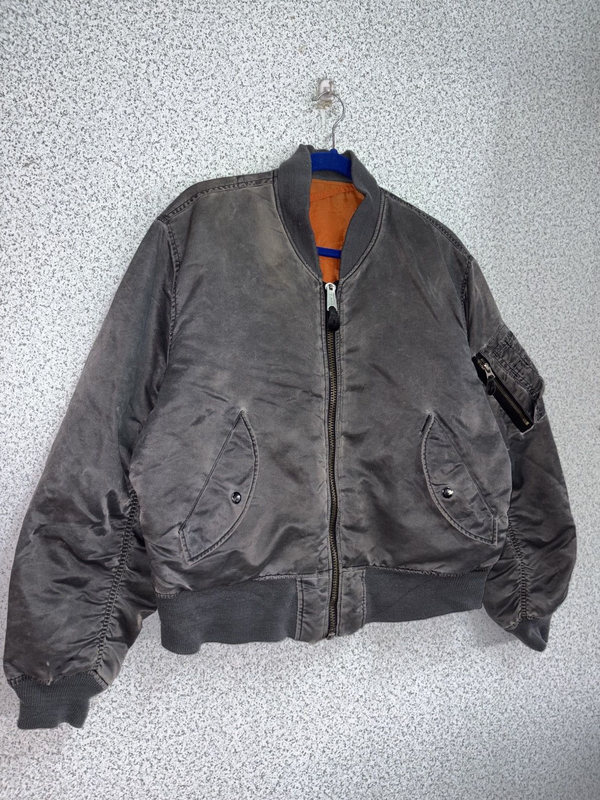 Alpha Industries VINTAGE Alpha Military Flyer Phantom 1991 Bomber Jacket 🔥 Size US L / EU 52-54 / 3 - 3 Thumbnail