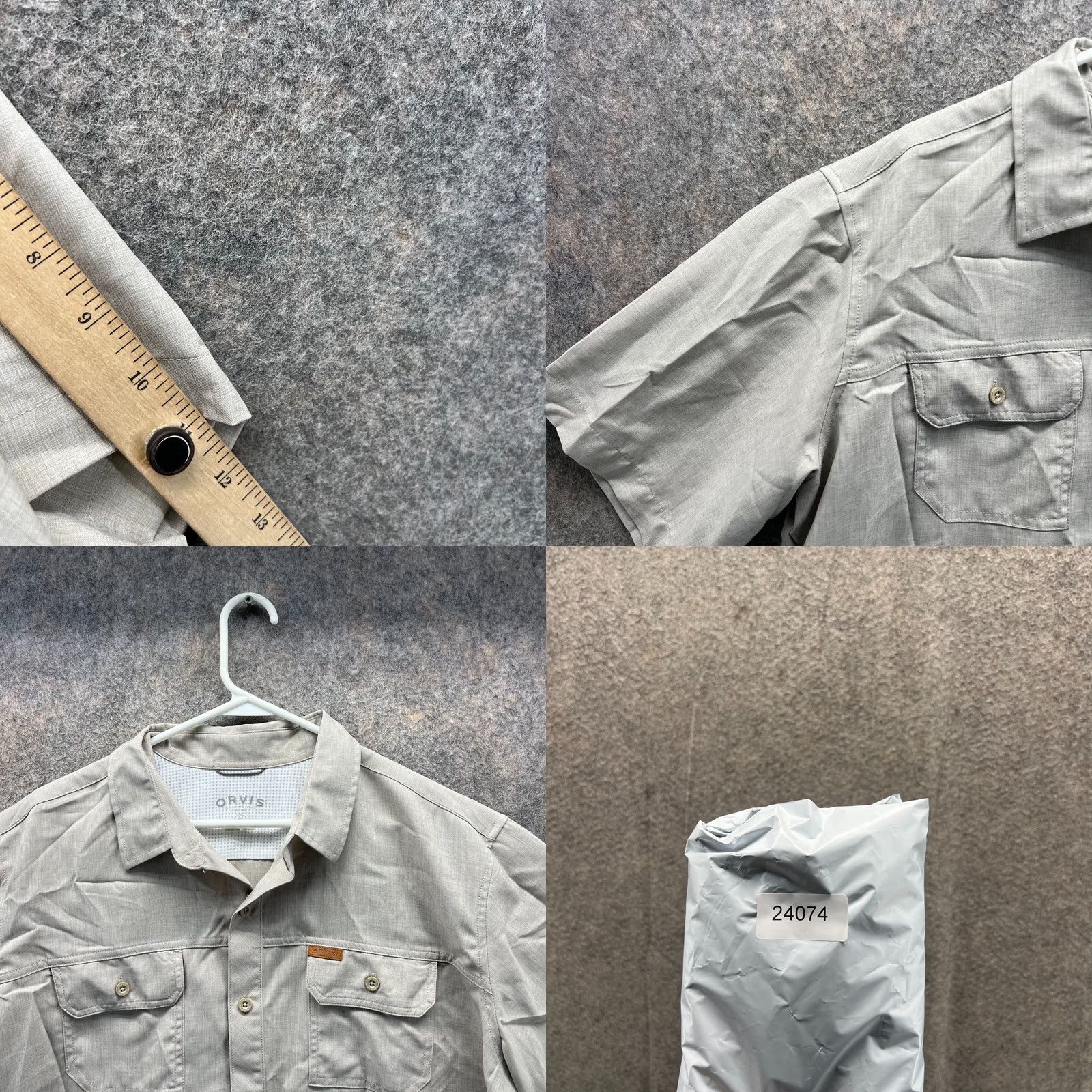 Orvis VINTAGE Orvis Shirt Mens XL Beige Button-Down Short Sleeve Casual Classic 50 in Chest Conference/Workwear Size US XL / EU 56 / 4 - 8 Thumbnail