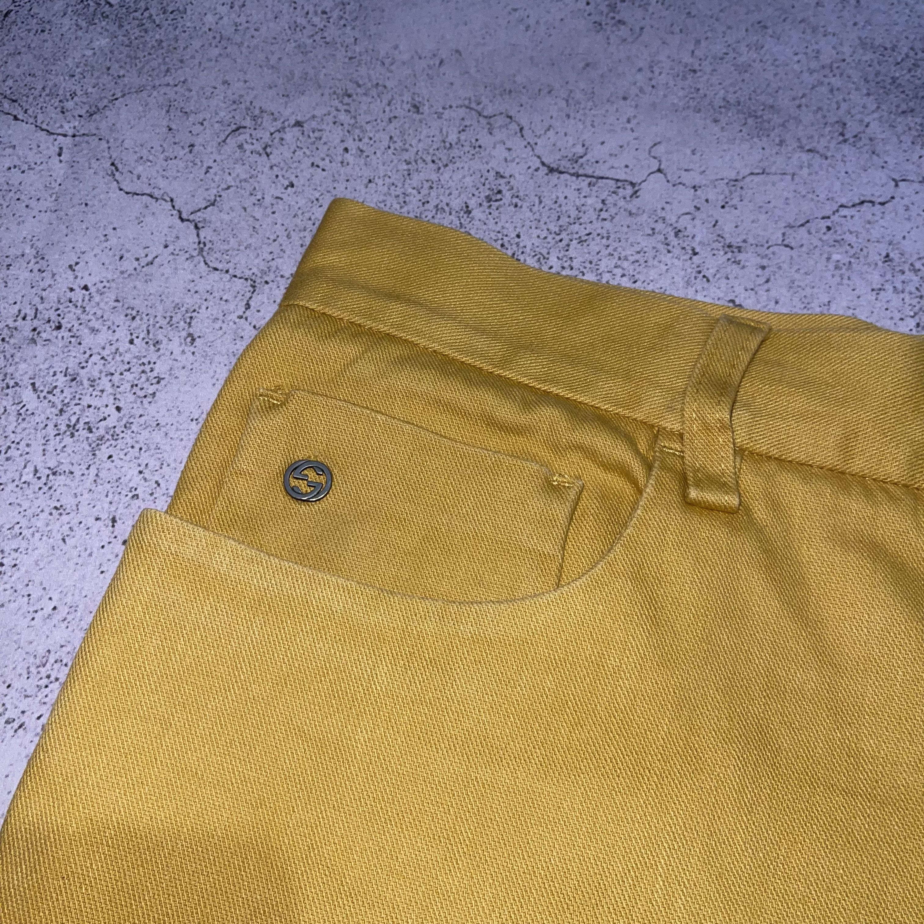 Gucci GUCCI old money skinny yellow denim pants Size US 34 / EU 50 - 3 Thumbnail