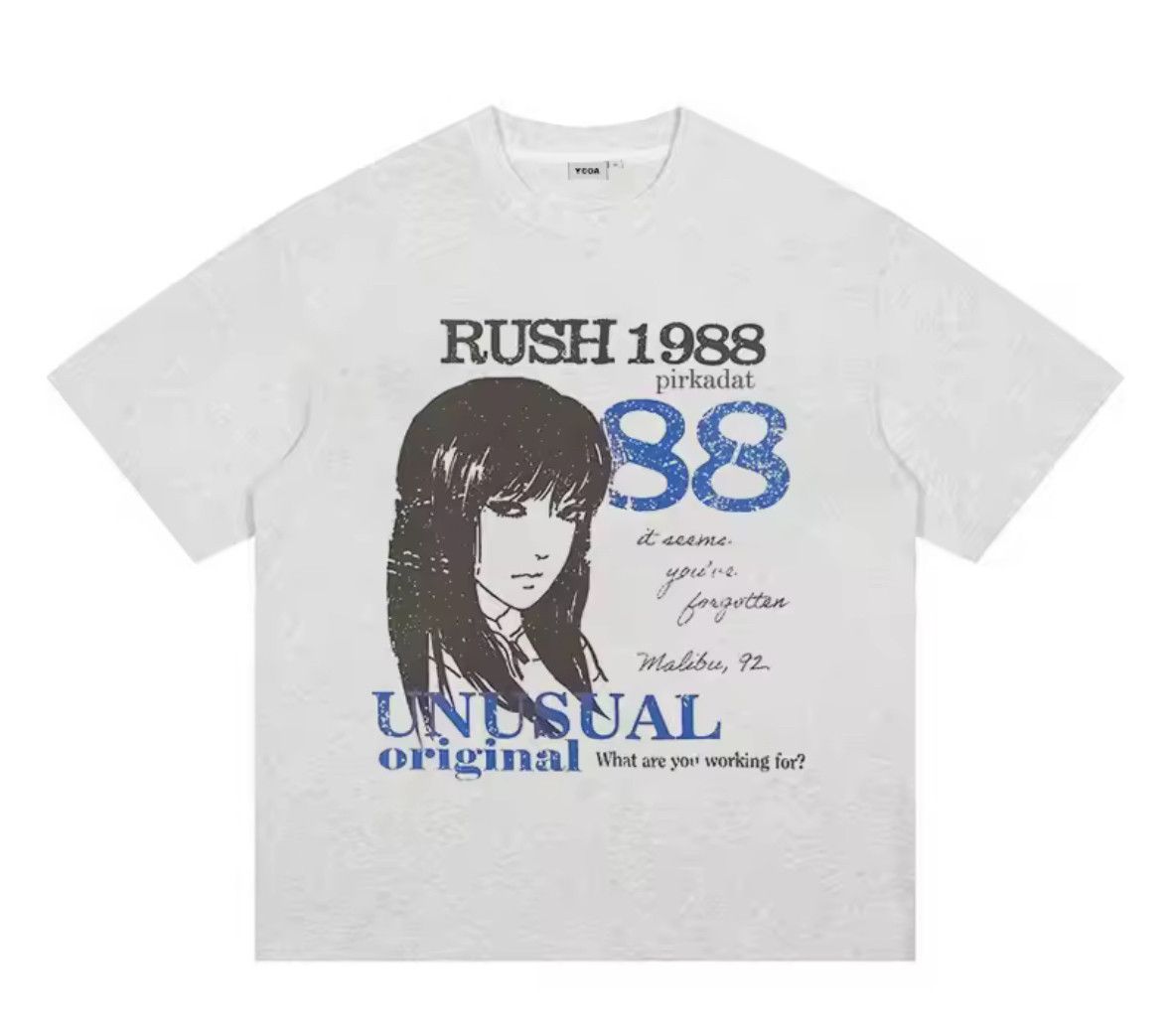 Japanese Brand Harajuku Vintage 88 Retro Comic Girl Graphic Gray T-Shirt Size US S / EU 44-46 / 1 - 1 Thumbnail