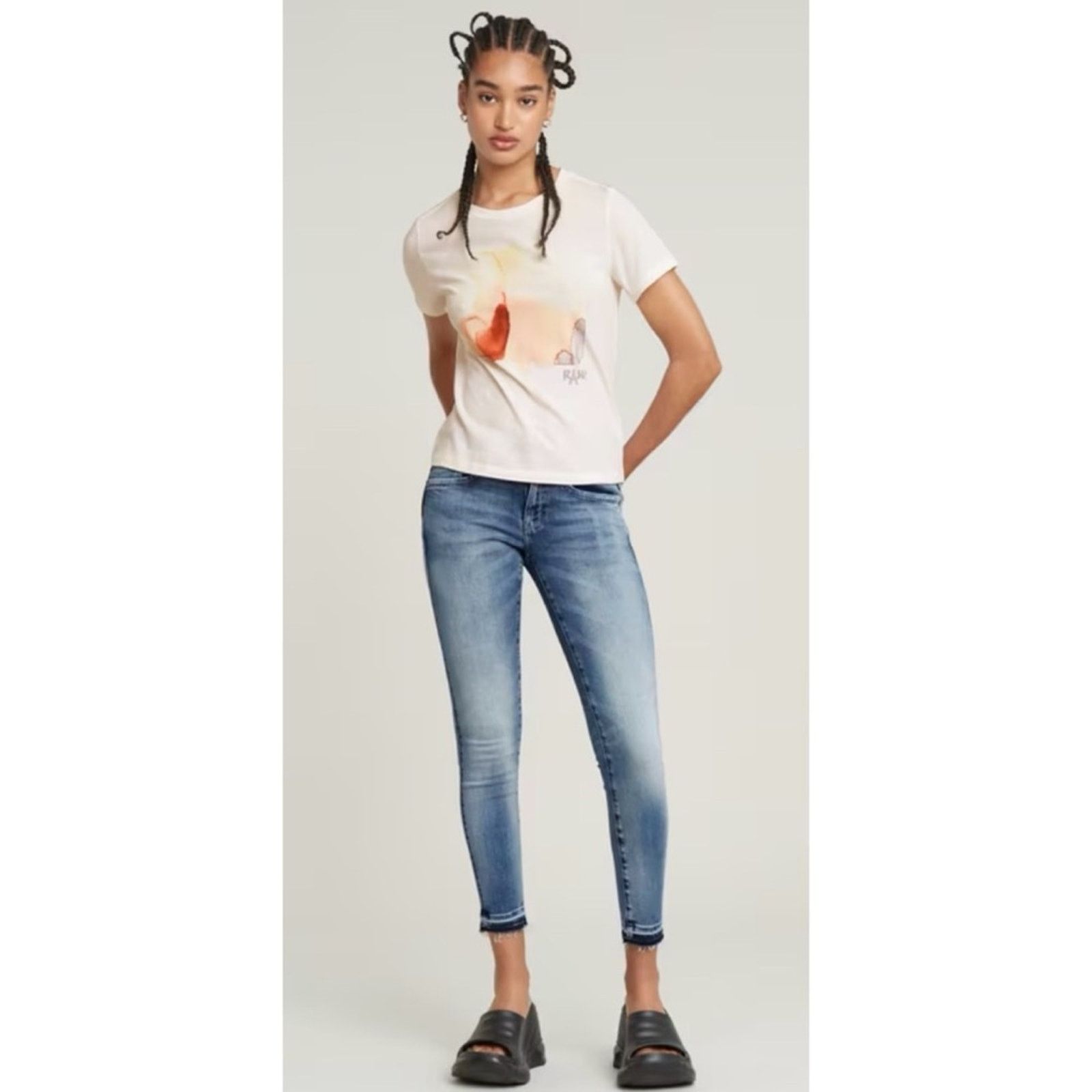 G-Star G-STAR • Raw Abstract Watercolor Print Short Sleeve Tee Size S / US 4 / IT 40 - 16 Thumbnail