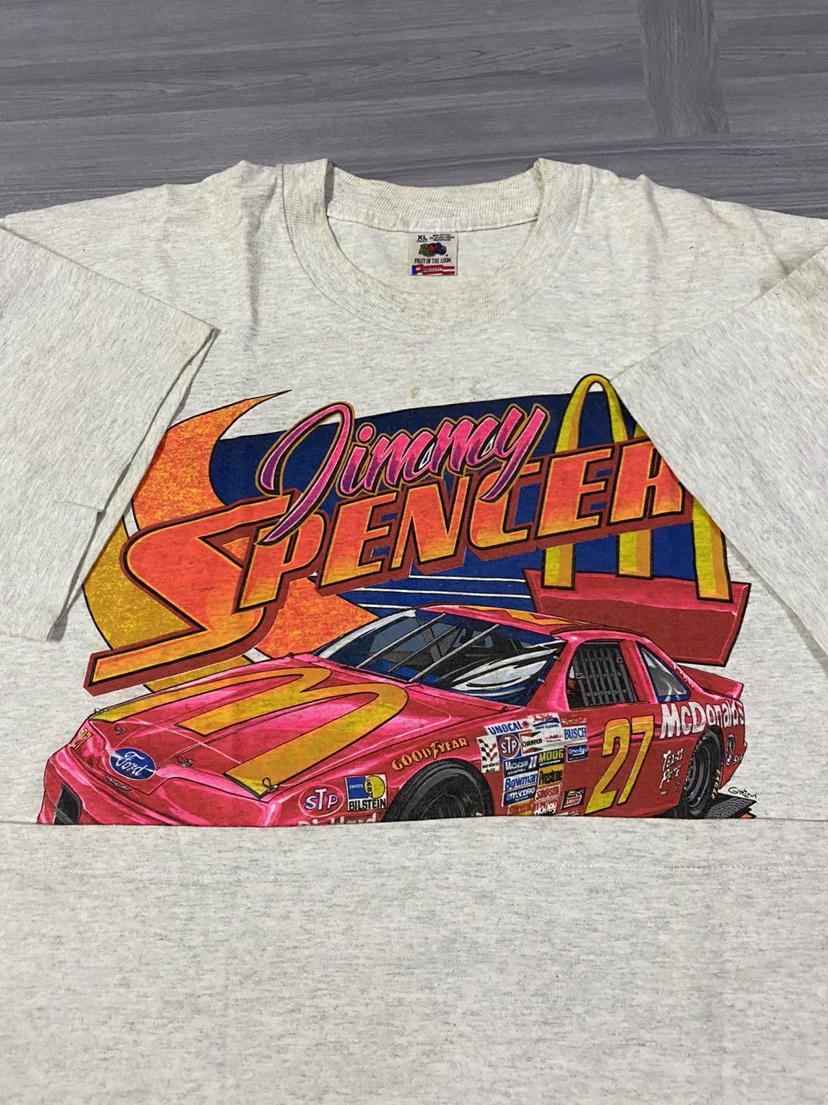 NASCAR Vintage Jimmy Spencer Nascar Size US XL / EU 56 / 4 - 14 Thumbnail