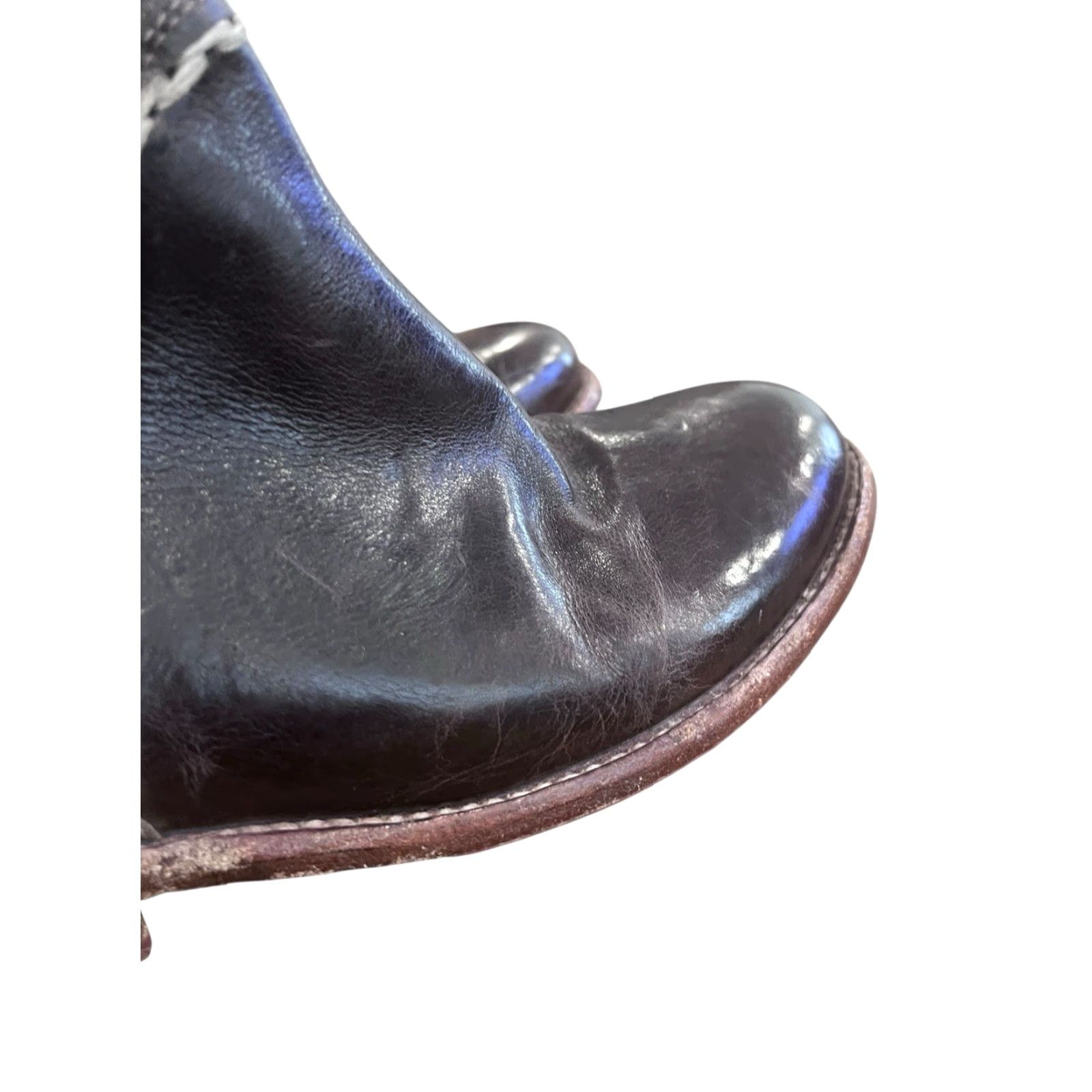 Bed Stu VINTAGE Bed|Stü Cobbler Boots Women Size 7.5 Leather Brown Distressed Lace Up Back Leather Combat Boot Womens Size US 8 / IT 38 - 7 Thumbnail