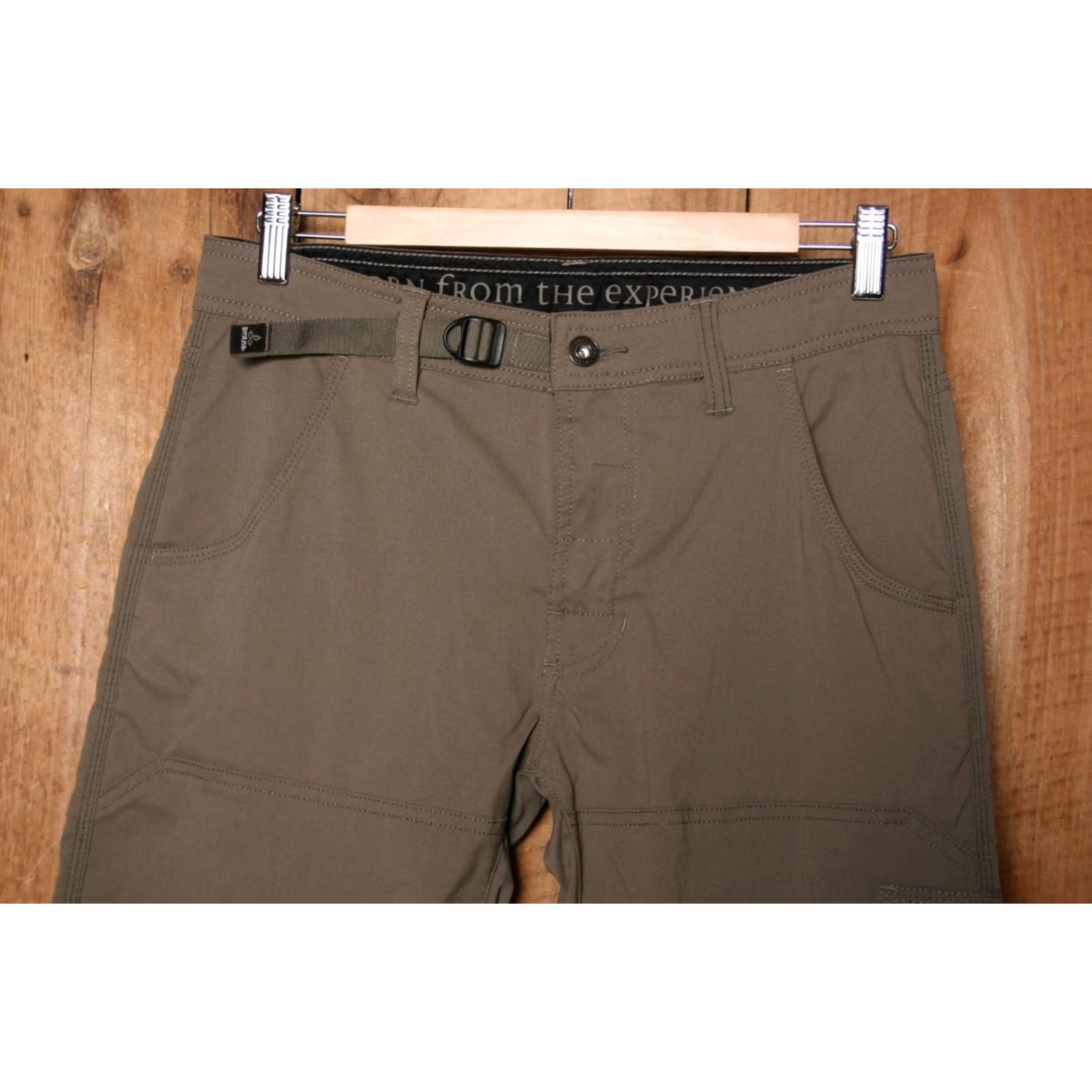 Prana prAna Zion Beige Stretch Nylon Roll-Up Cargo Pants Sz 30 Mens Inseam 29.5" Belted Size US 30 / EU 46 - 2 Thumbnail