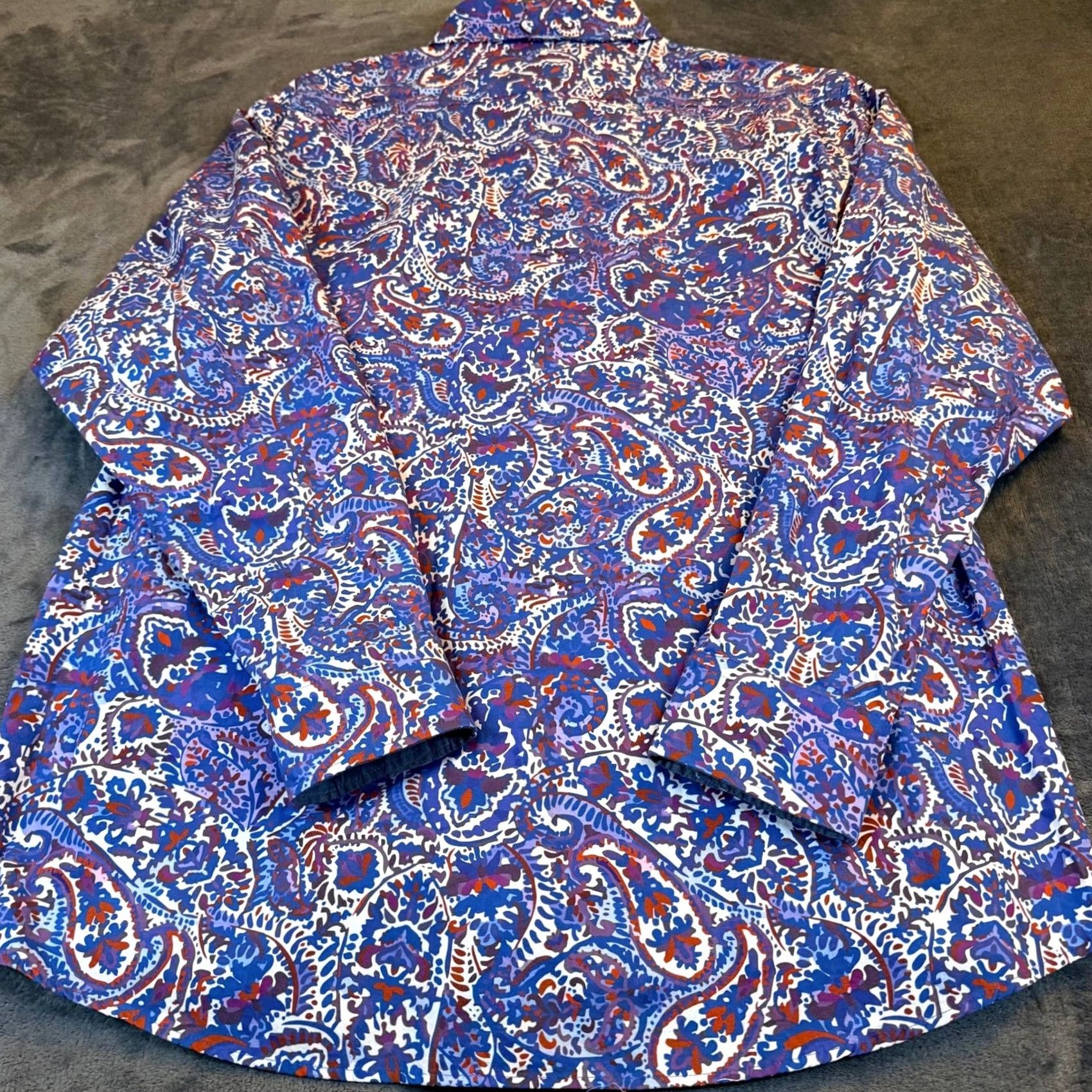 Cremieux Cremieux Button-Up Shirt Paisley Multicolor Long Sleeve 2XT Mens NWT 54 Chest Tall Man Stretch Cotton All Seasons Casual Party/Cocktail Size US XXL / EU 58 / 5 - 5 Thumbnail