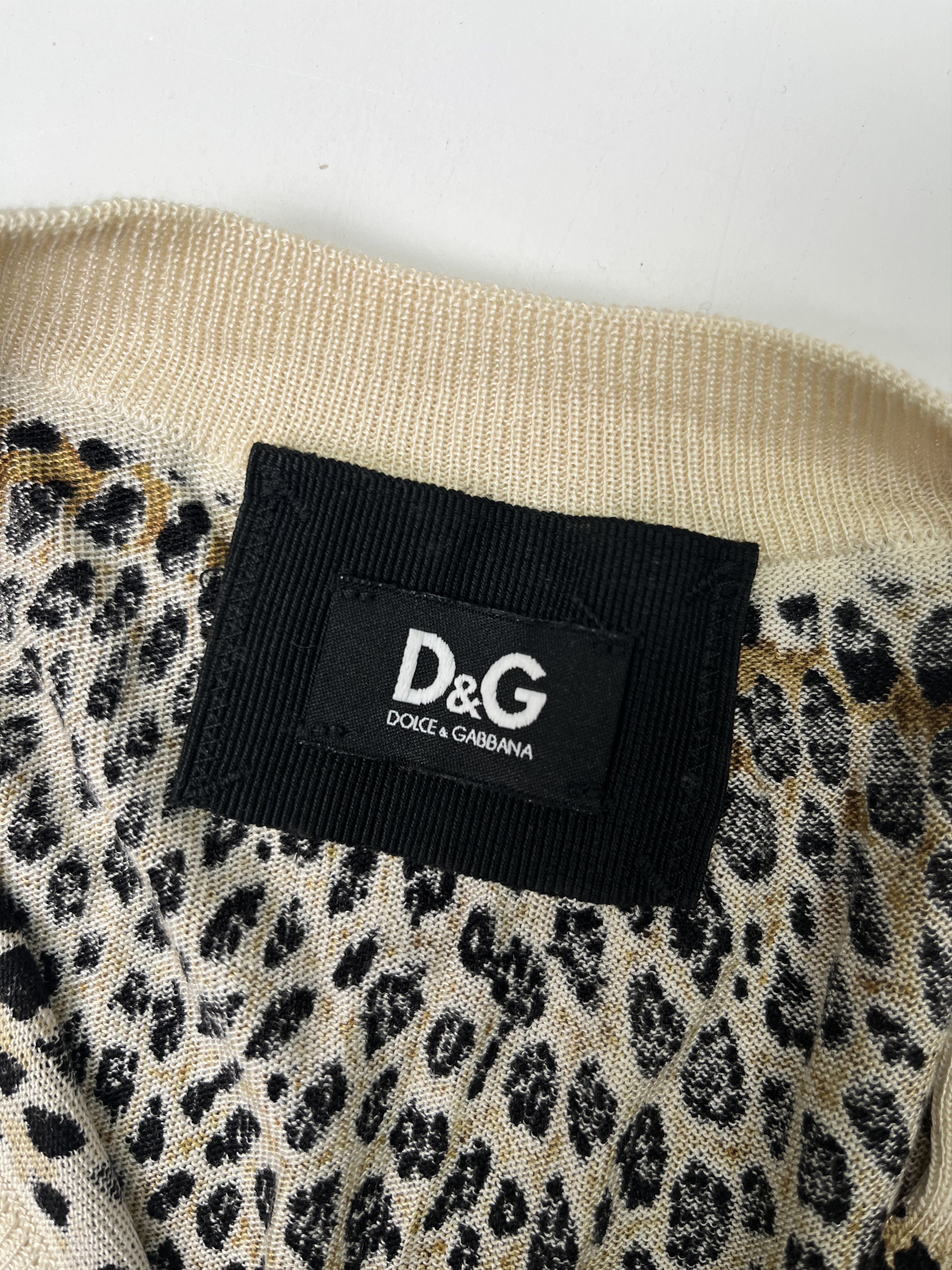 Dolce & Gabbana D&G Leopard Print Silk Cardigan Size S / US 4 / IT 40 - 3 Thumbnail