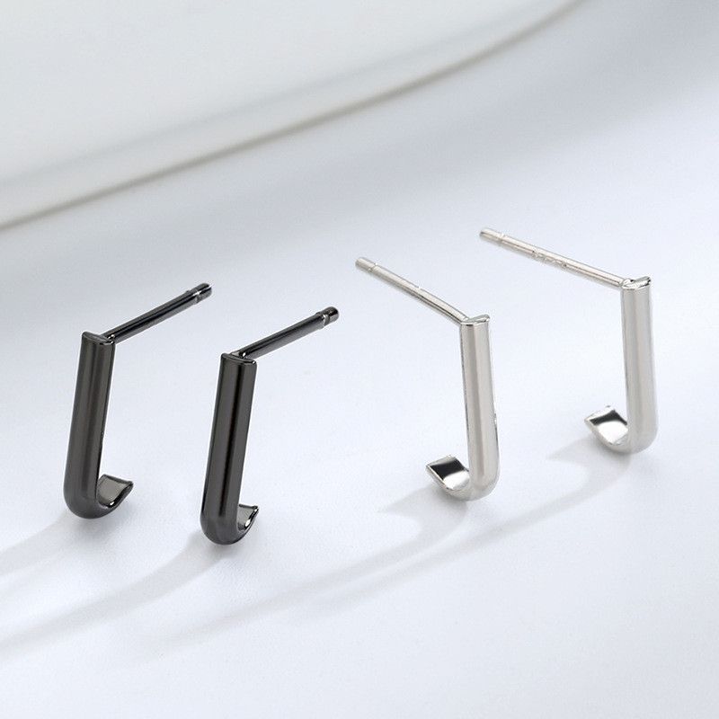 Jewelry × Sterling Silver New Trend Earrings One Pairs Chrome Jewelry Size ONE SIZE - 3 Thumbnail