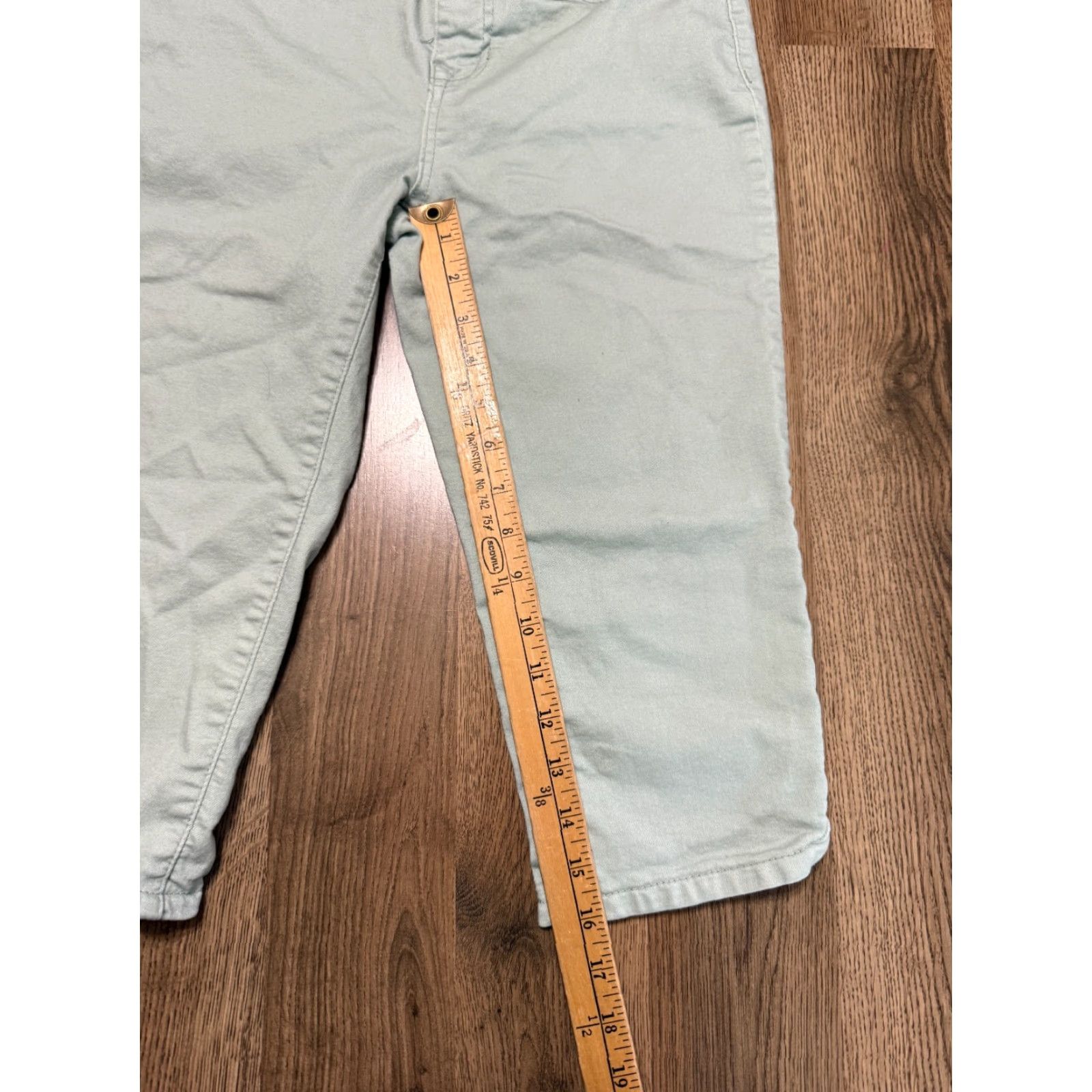 Vintage d. Jeans Women's Size 4 Green Capri Jeans Light Wash Pockets 5-Pocket Design Inseam 16 Regular Denim Cotton Vintage No N/A Size 27" / US 4 / IT 40 - 7 Thumbnail