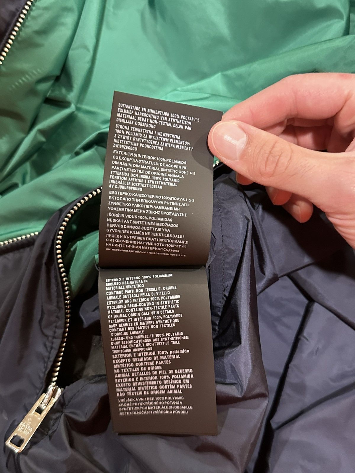 Prada Prada Nylon Triangle Logo Reversible Navy / Green Zip Jacket Size US L / EU 52-54 / 3 - 18 Thumbnail
