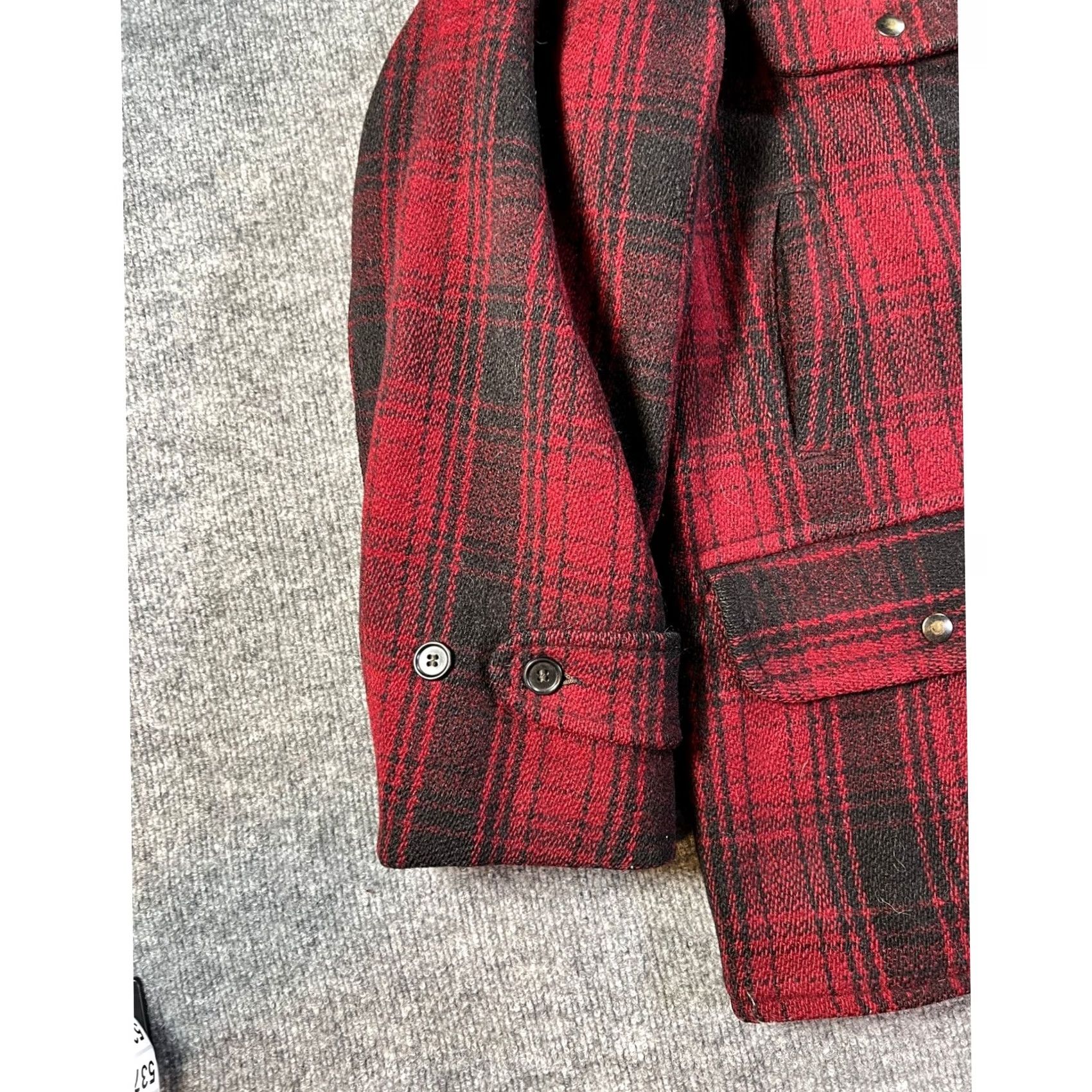 Carter's VINTAGE Carter's H.W. Carter & Sons Wool Hunting Jacket Mens XL Red Black 1950s Size US XL / EU 56 / 4 - 5 Thumbnail