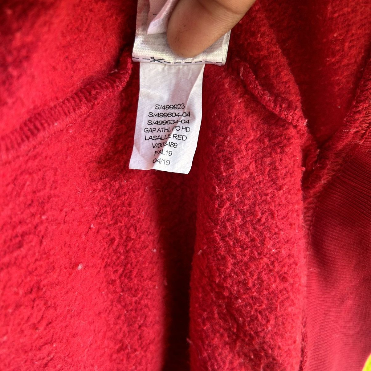 Gap Vintage Gap Athletic Red Hoodie Size US L / EU 52-54 / 3 - 8 Thumbnail