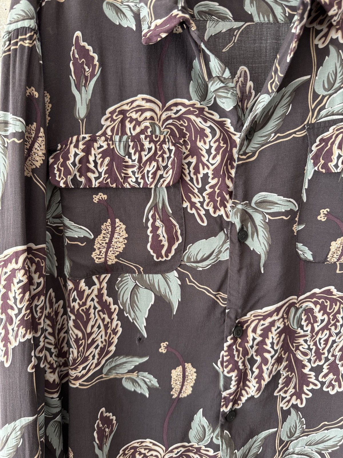 Allsaints Allsaints Peoria Floral Viscose Long Sleeve T-Shirt Size M Size US M / EU 48-50 / 2 - 10 Thumbnail