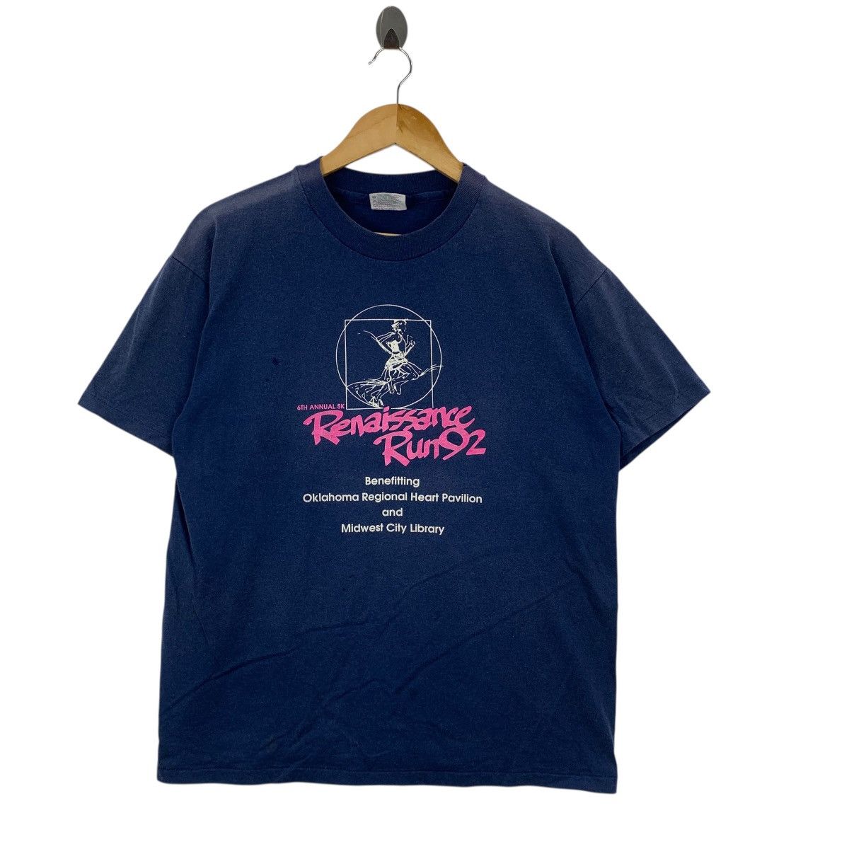 Vintage Vintage 1992 RENAISSANCE RUN MARATHON Charity Sun Faded Tee Size US L / EU 52-54 / 3 - 4 Thumbnail