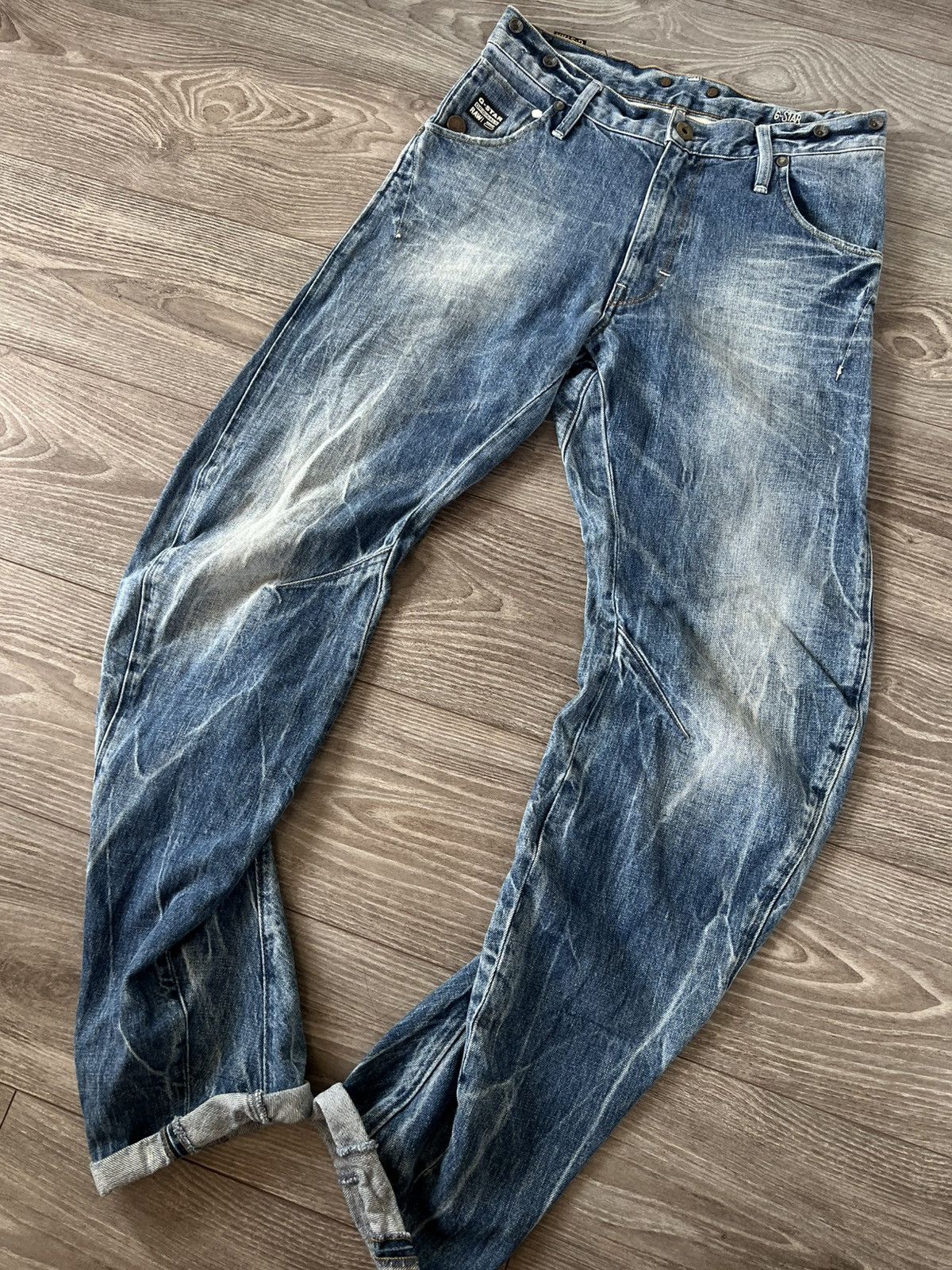 G-Star Y2K G-Star Raw ARC 3D Loose Tapered Braces Opium 03301 Jeans Size US 31 - 11 Thumbnail