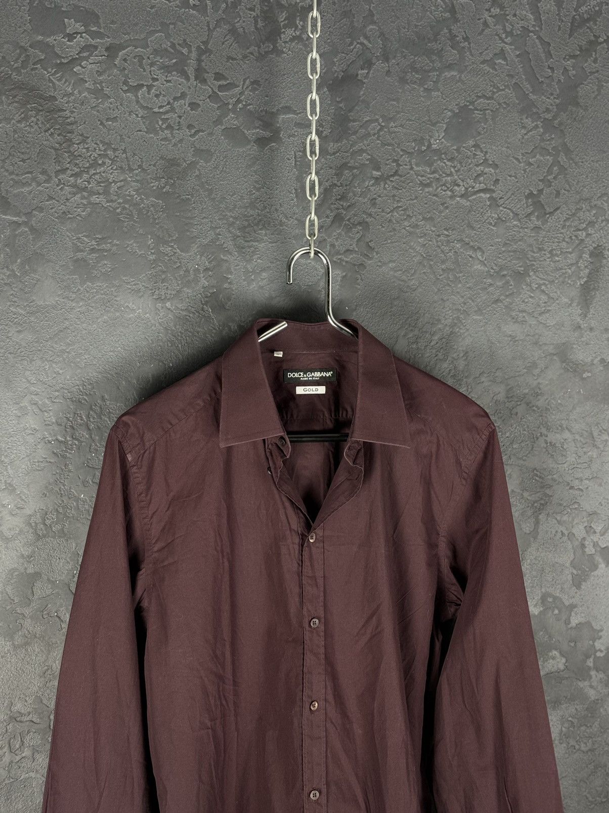 Dolce & Gabbana Dolce & Gabbana Gold Shirt Men's Size 41/16 Size US M / EU 48-50 / 2 - 2 Thumbnail