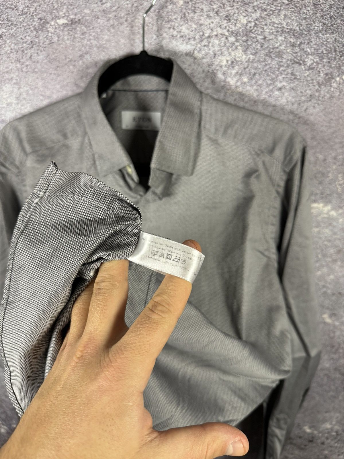 Eton ETON York Slim Formal Shirt Men’s Large Button Up Cutaway Size US L / EU 52-54 / 3 - 10 Thumbnail
