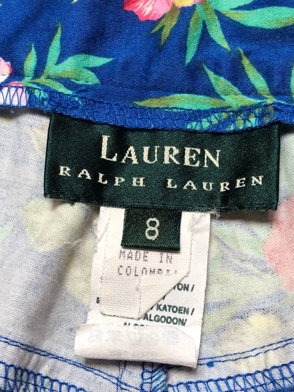 Lauren Ralph Lauren streetwear blue pants print flowers Lauren Ralph Lauren Y2K Size 30" / US 8 / IT 44 - 2 Thumbnail