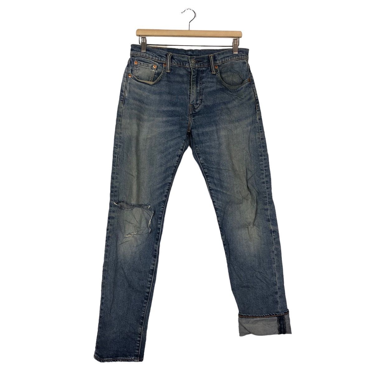 Levi's 🔥90’s Vintage Levi’s Distressed Denim Jeans Size US 32 / EU 48 - 9 Thumbnail