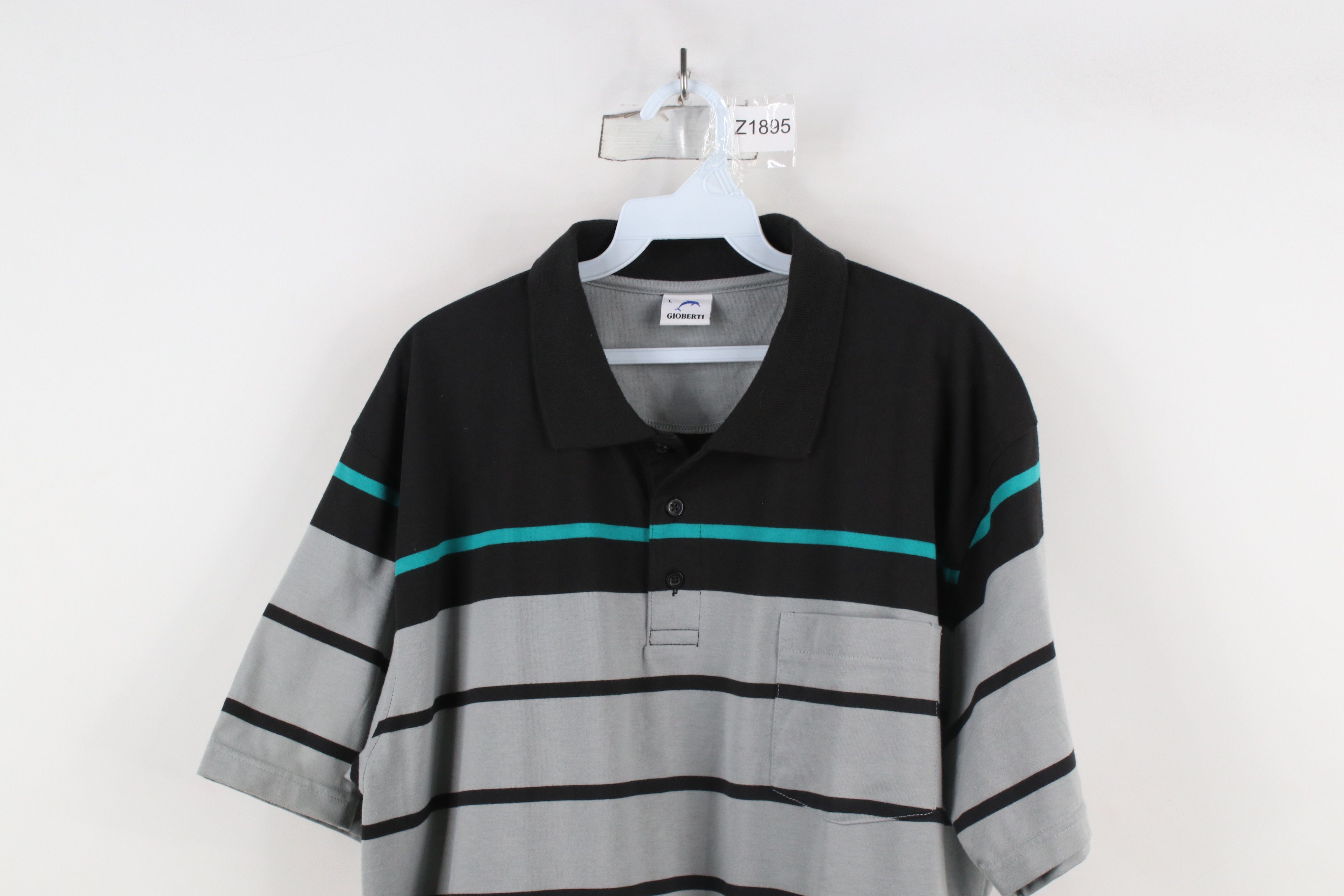 Vintage Vintage 90s Streetwear Striped Block Collared Polo Shirt Size US L / EU 52-54 / 3 - 2 Thumbnail