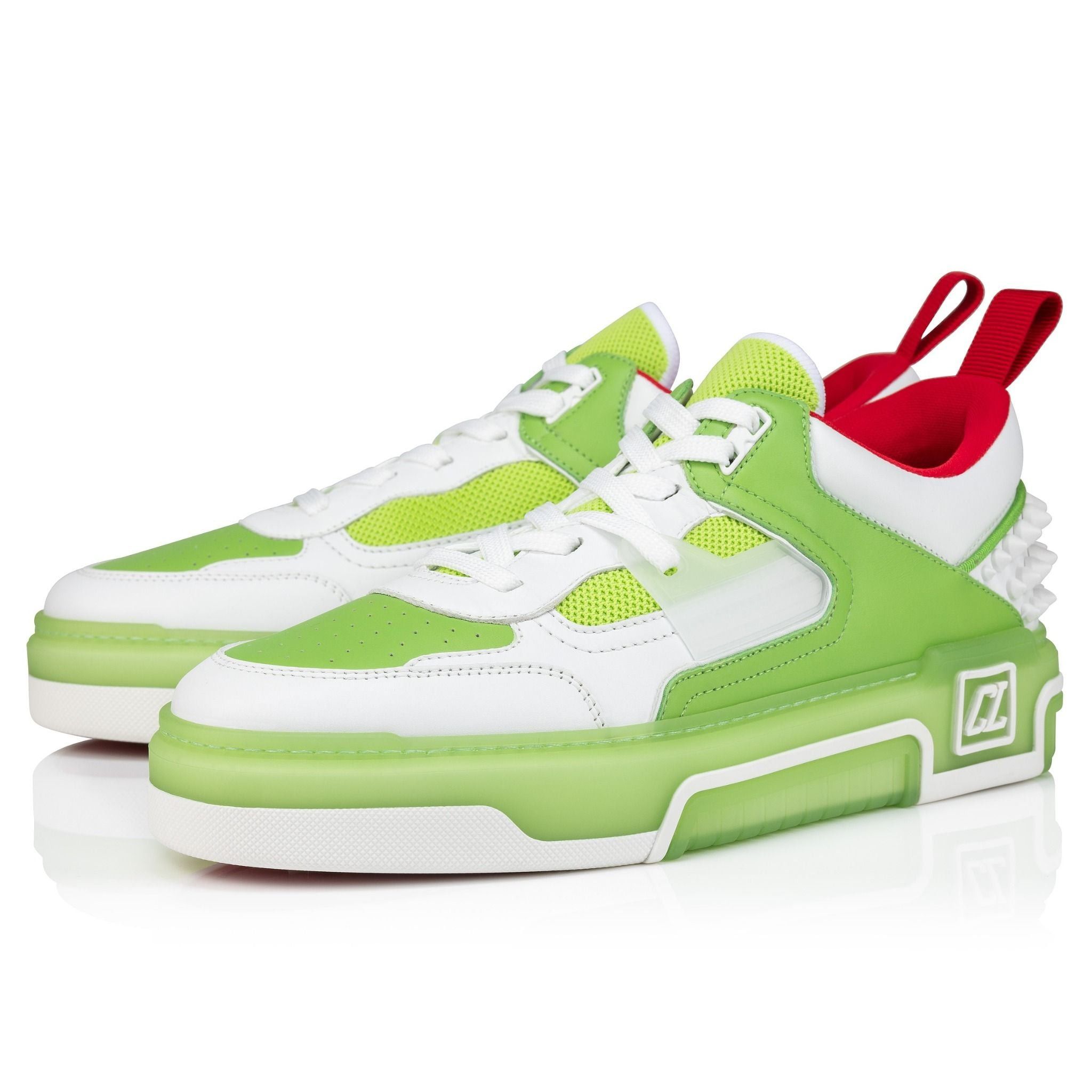 Christian Louboutin os11x0526 Astroloubi Low-Top Sneakers in White/Absinthe Size US 12 / EU 45 - 3 Thumbnail