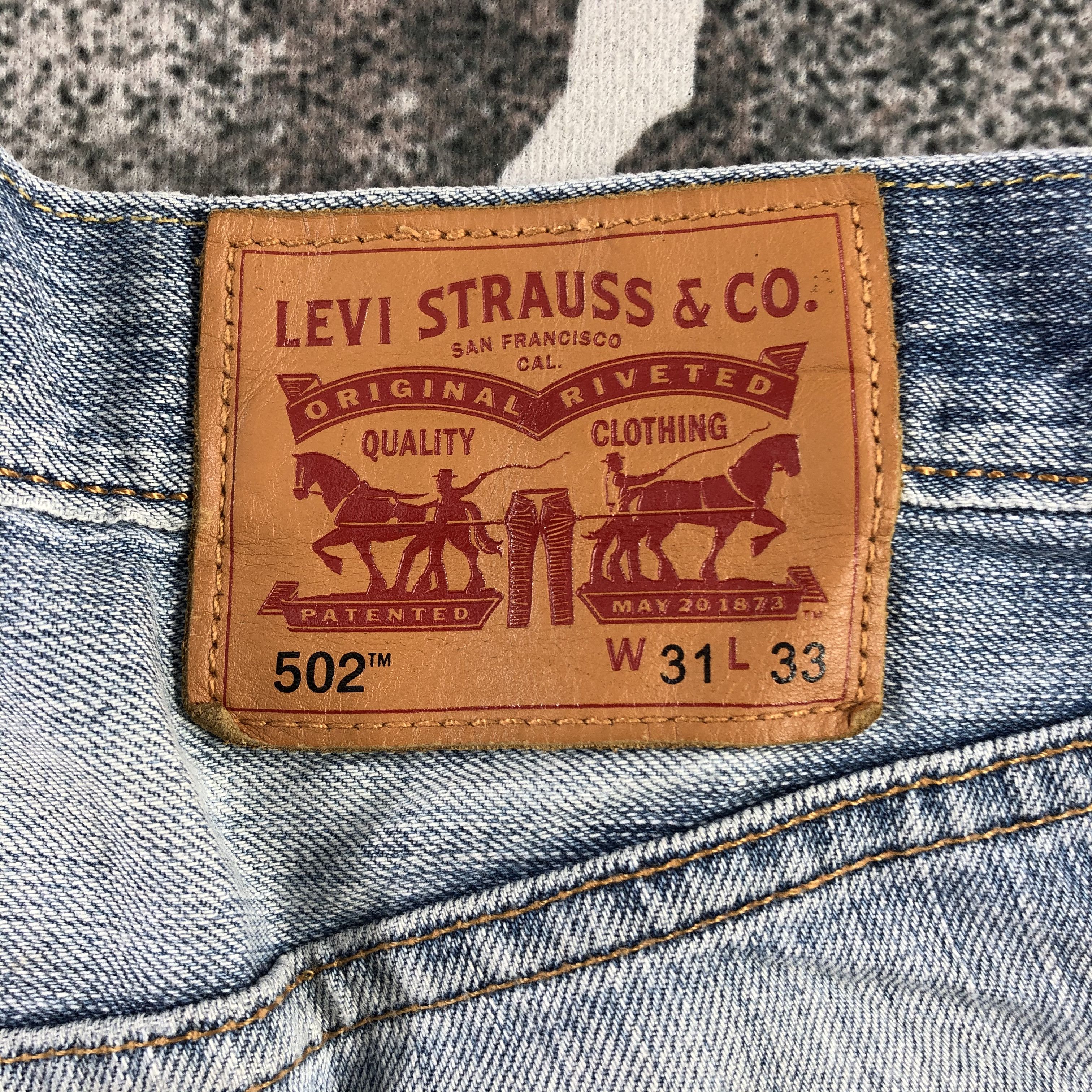 Levi's Levi's 502 Jeans Distress Faded Blue Denim KJ1402 Size US 31 - 5 Thumbnail