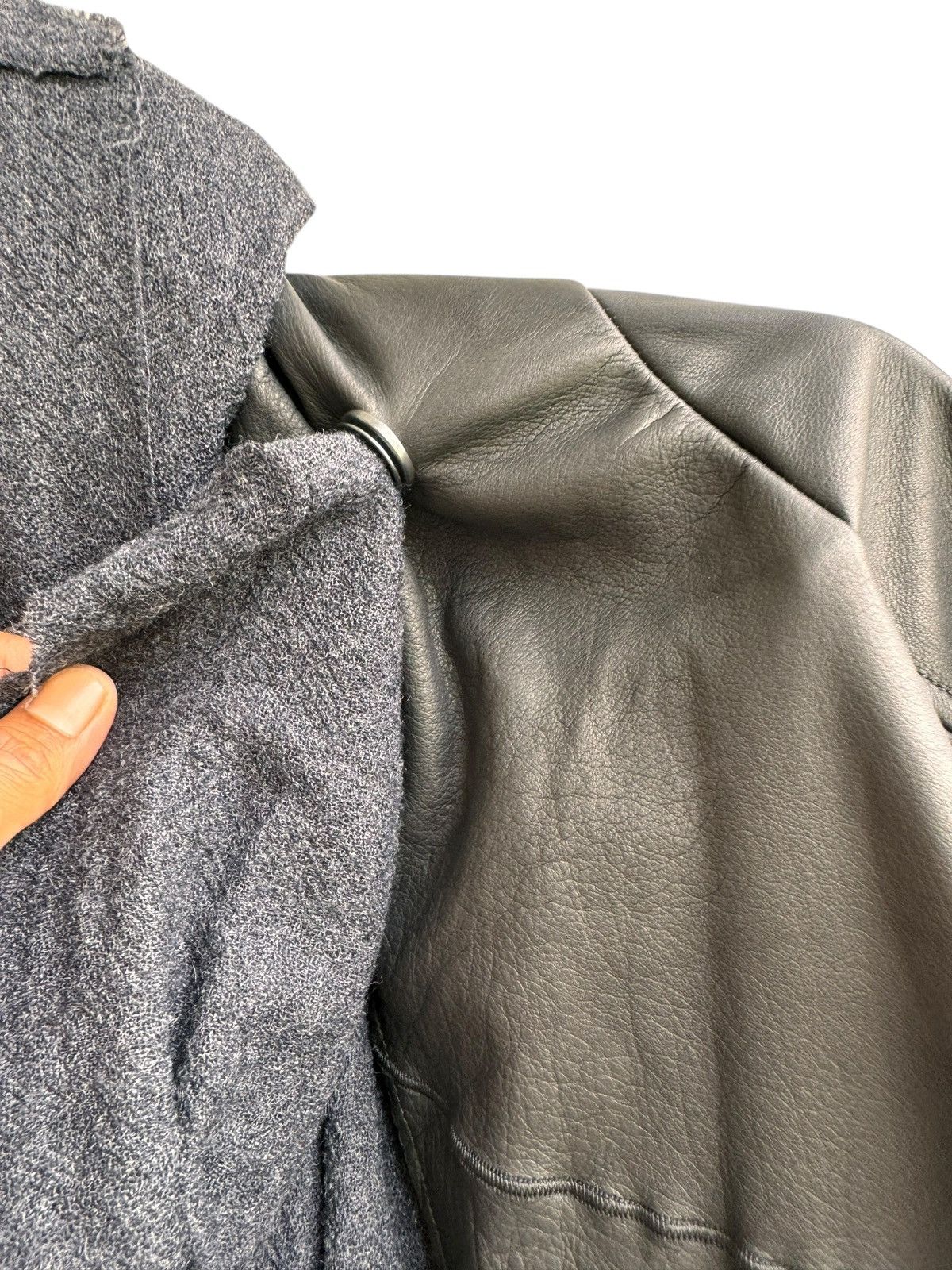 If Six Was Nine Avant Garde Obelisk Leather Jacket Size US XS / EU 42 / 0 - 12 Thumbnail
