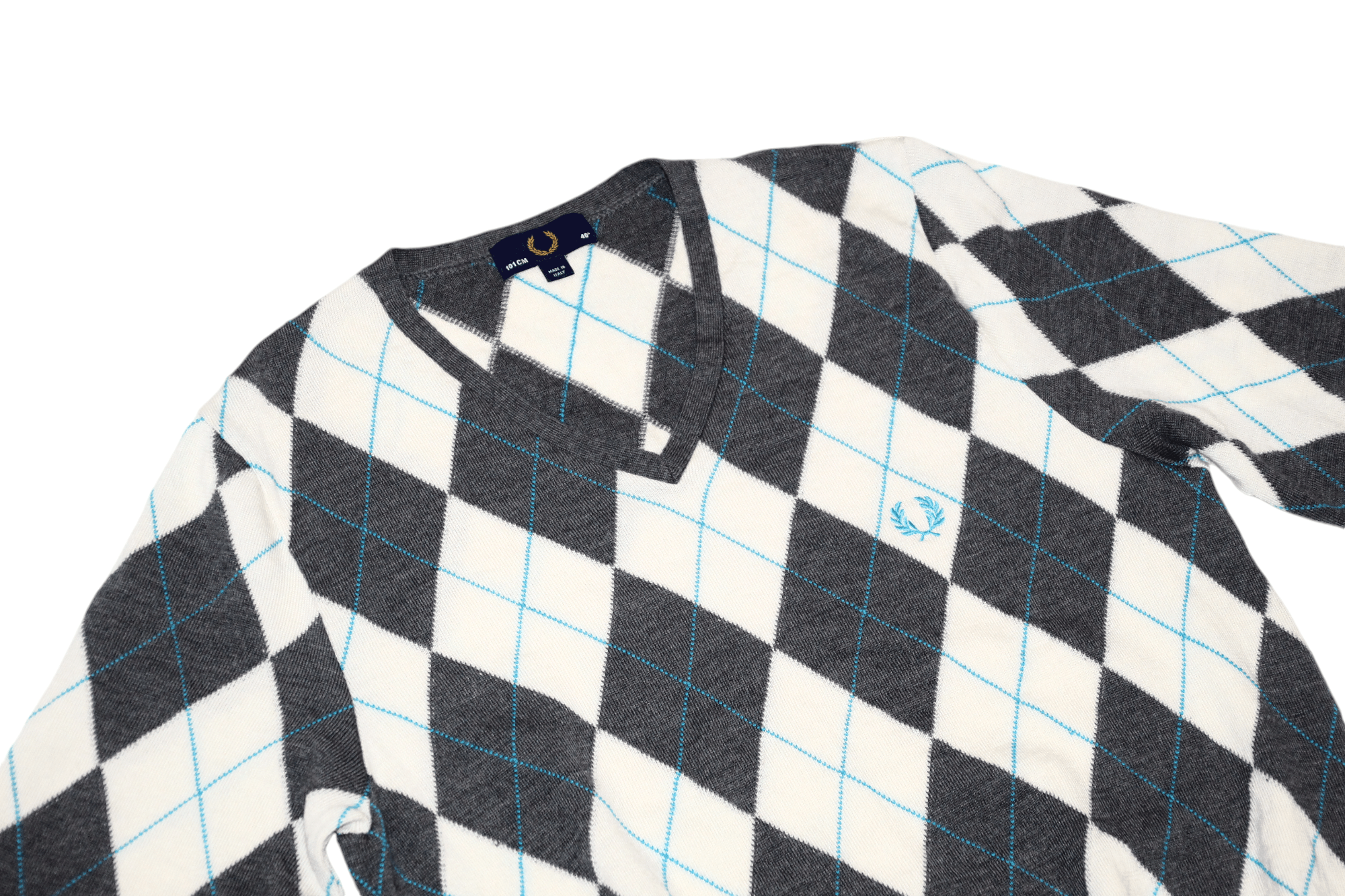 Fred Perry Fred Perry Argyle Merino Wool V-neck jumper Size US S / EU 44-46 / 1 - 2 Thumbnail