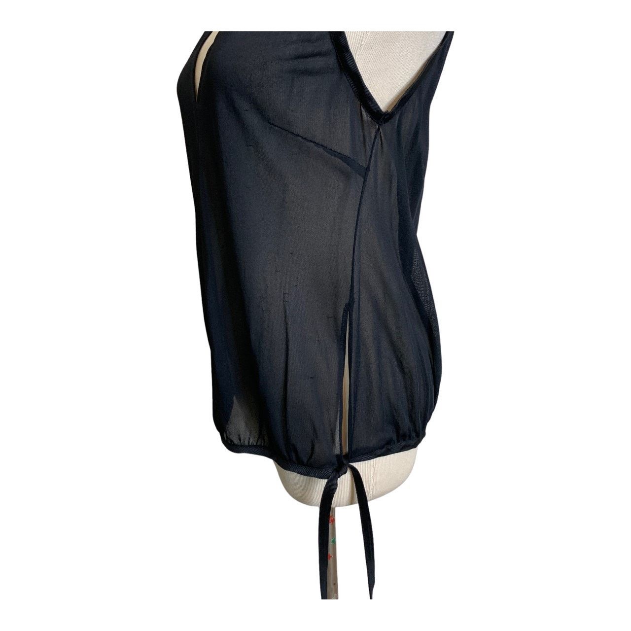 Versace Versace black v neck sleeveless sheer blouse size 44 -US 8 Size M / US 6-8 / IT 42-44 - 9 Thumbnail